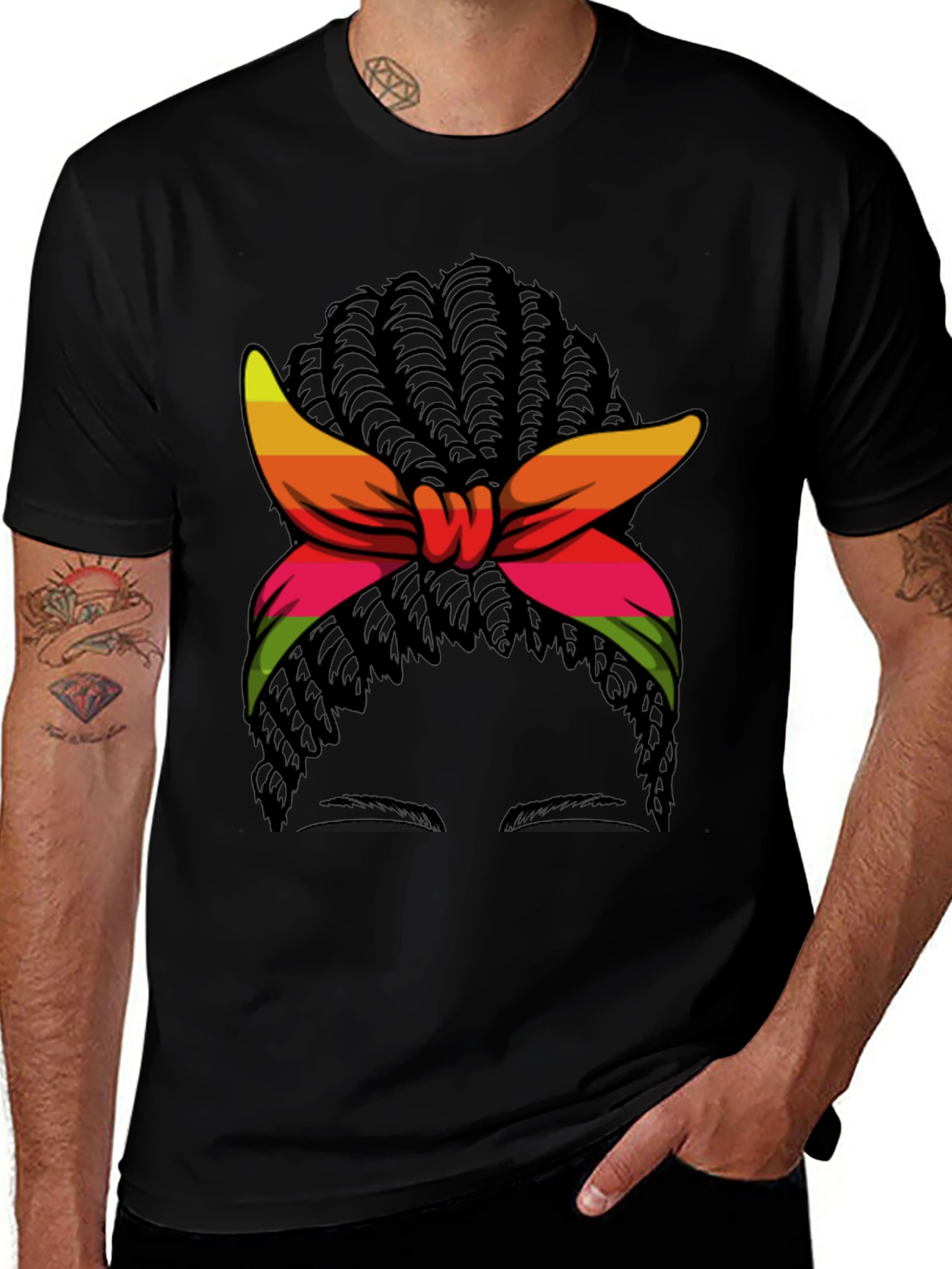 Variant 3 of Black T-Shirt with Woman Graphic