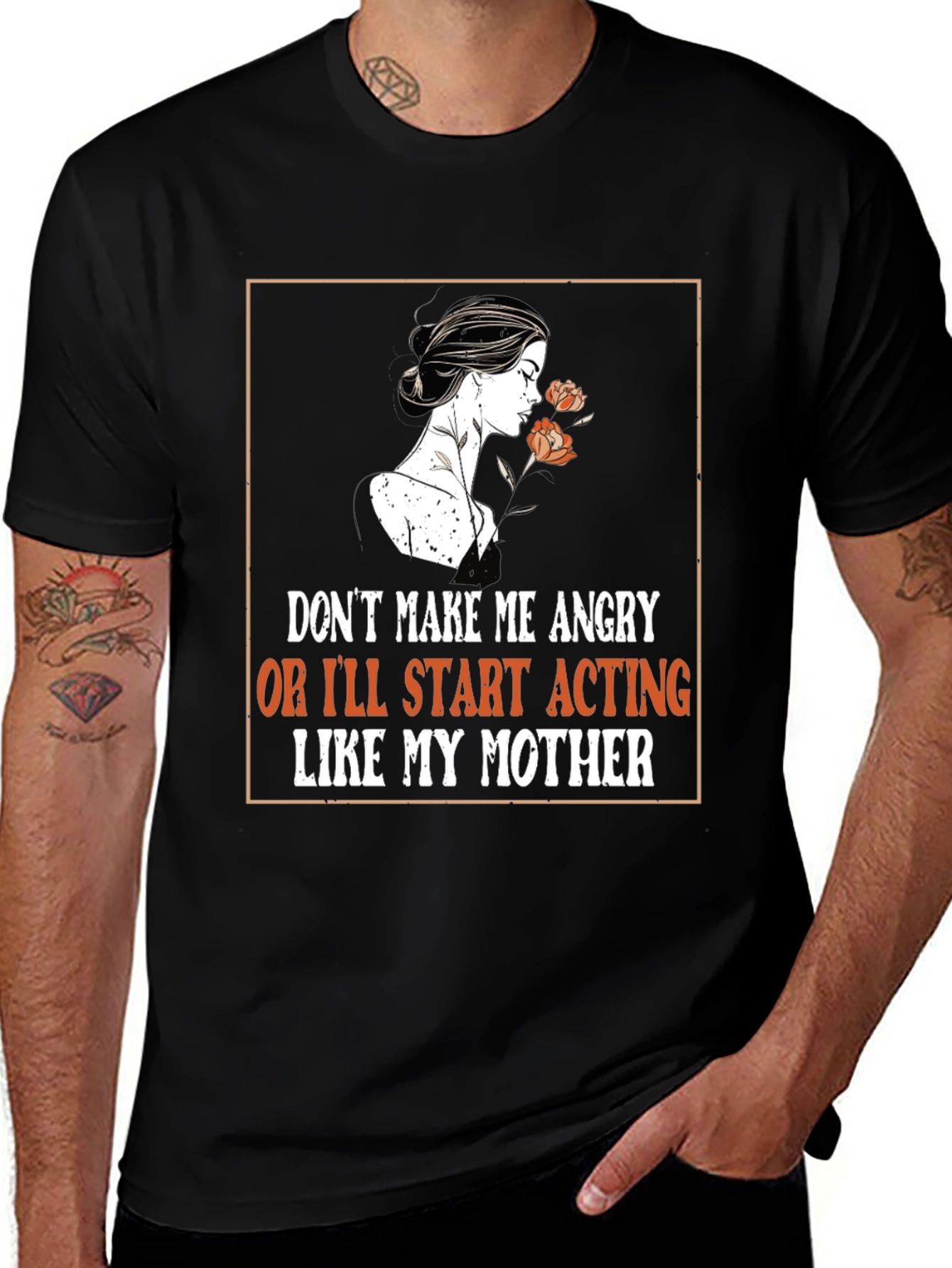 Variant 15 of Humorous "Don't Make Me Angry" Graphic Tee