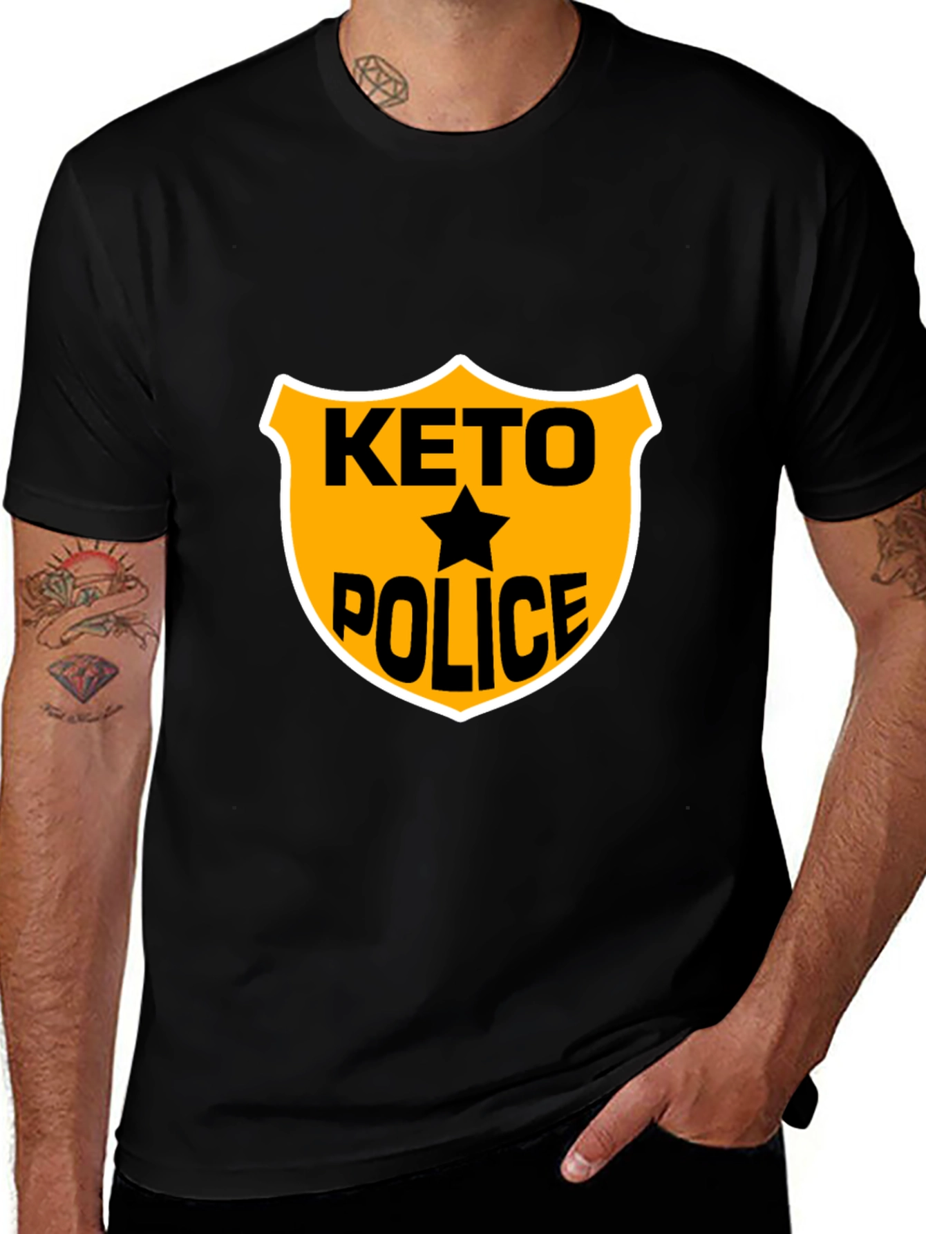Variant 3 of Keto Police Black T-Shirt