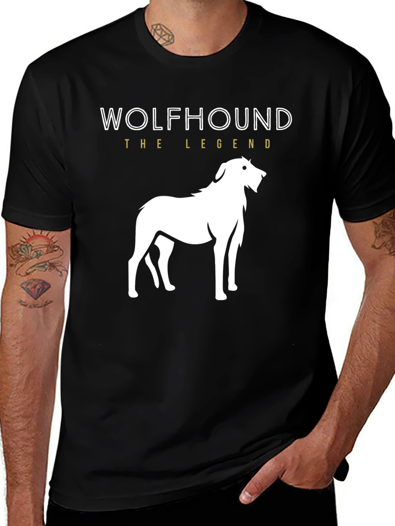 Wolfhound Dog Breed Graphic T-Shirt - The Legend