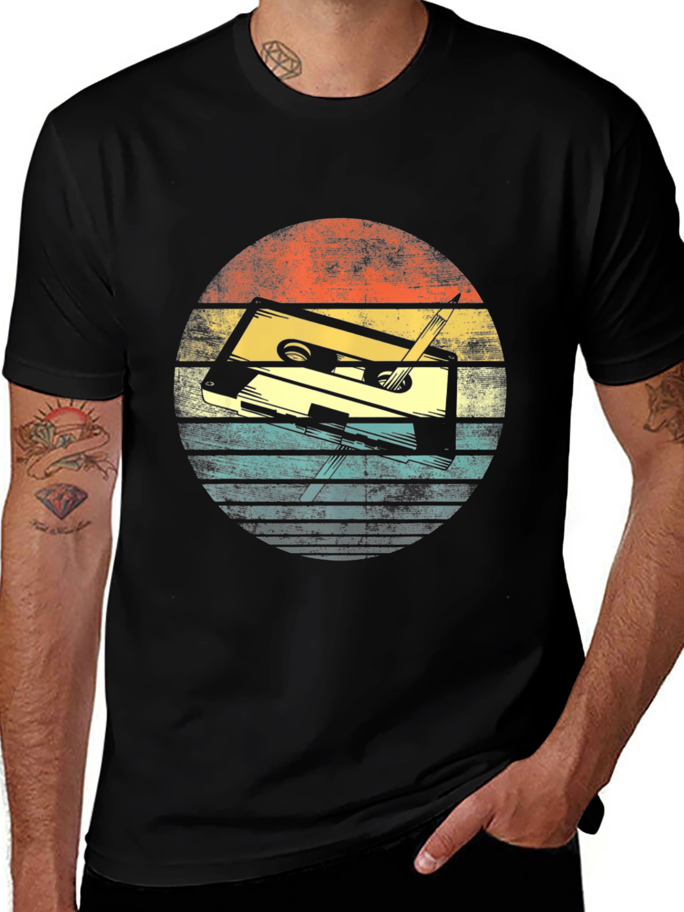 Variant 16 of Retro Cassette Tape Graphic T-Shirt