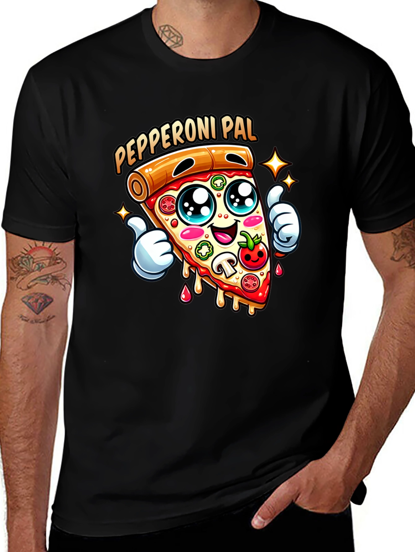 Variant 8 of Pepperoni Pal Graphic Tee - Fun Pizza T-Shirt