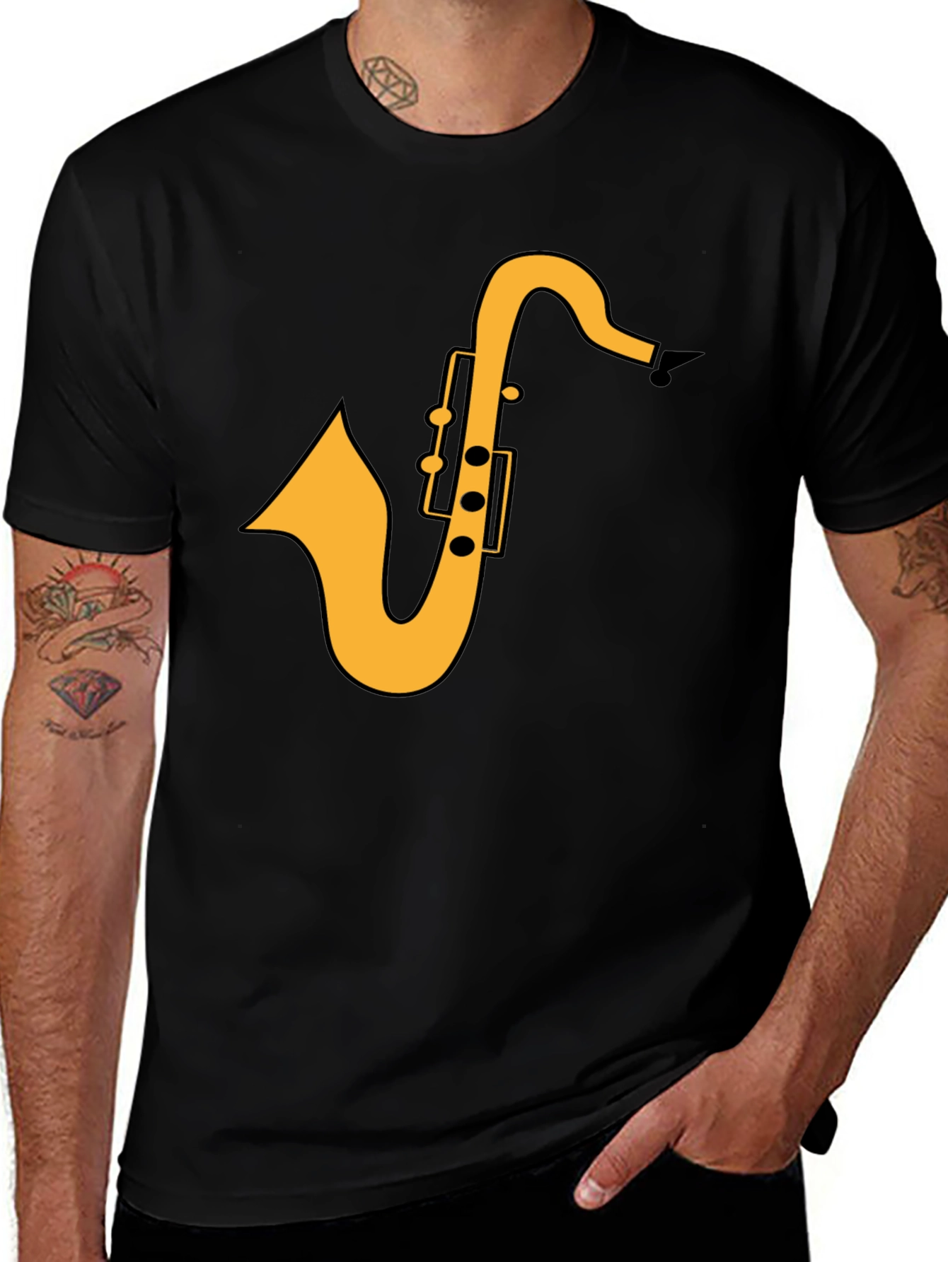 Variant 18 of Saxophone Graphic T-Shirt - Music Lover Tee