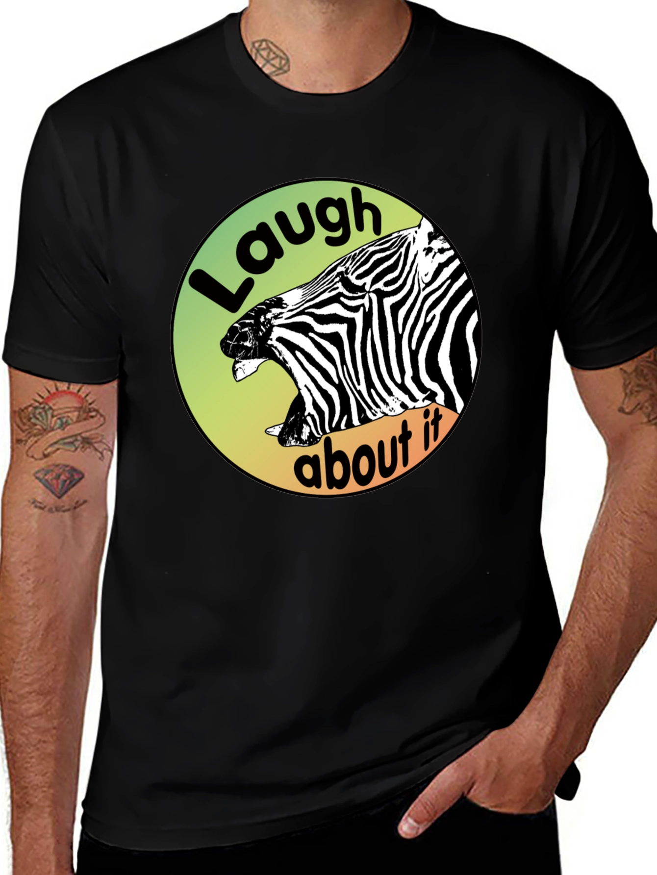 Variant 20 of Laugh About It Zebra Graphic T-Shirt