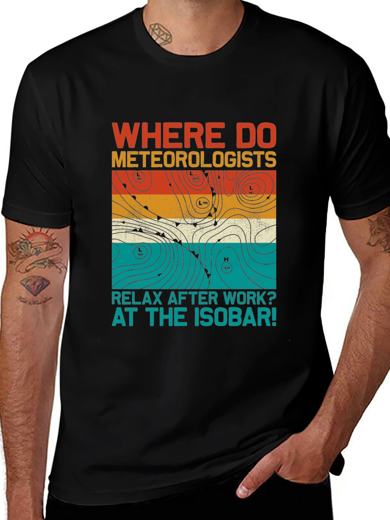 Variant 20 of Meteorologist Isobar Pun T-Shirt