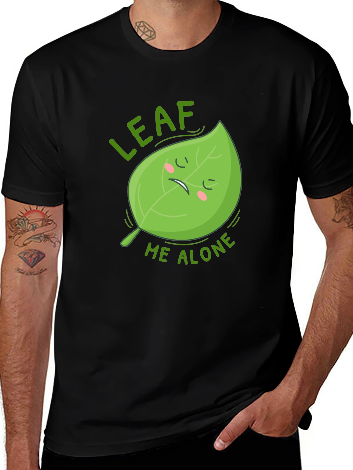 Variant 30 of Leaf Me Alone Graphic T-Shirt - Funny Unisex Tee