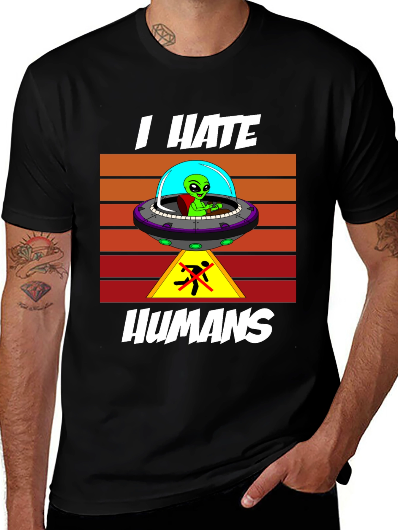 Variant 11 of I Hate Humans Alien T-Shirt