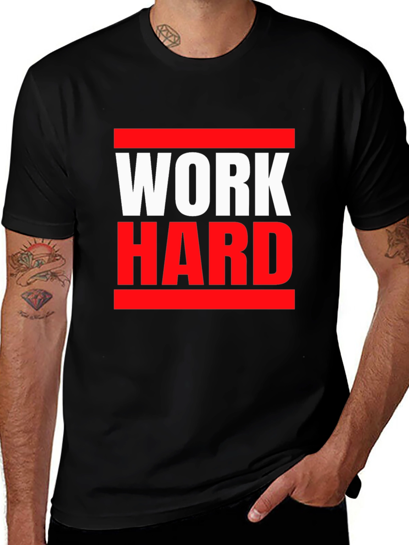 Variant 7 of Work Hard T-Shirt - Motivational Graphic Tee