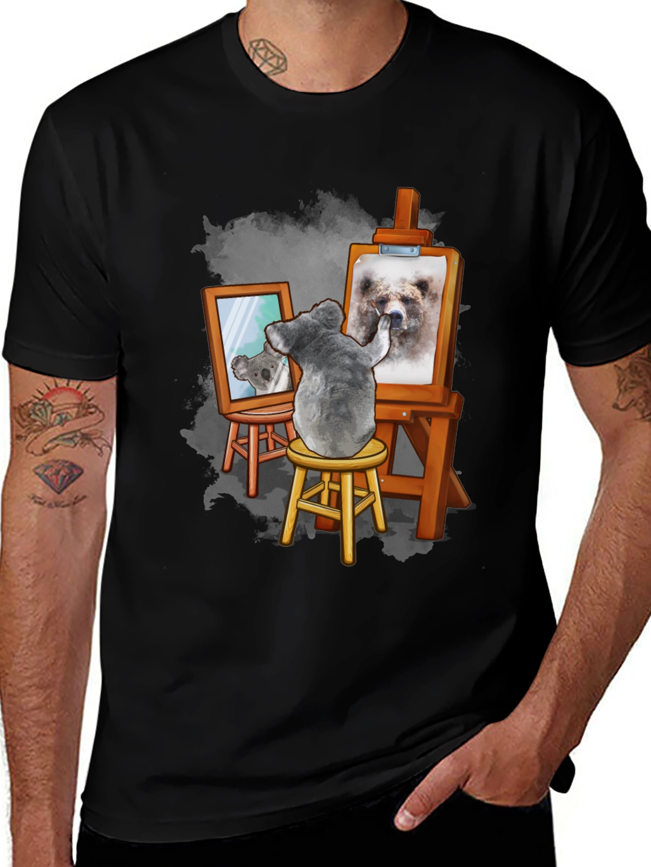 Variant 28 of Koala Bear Artist T-Shirt - Unique Graphic Tee
