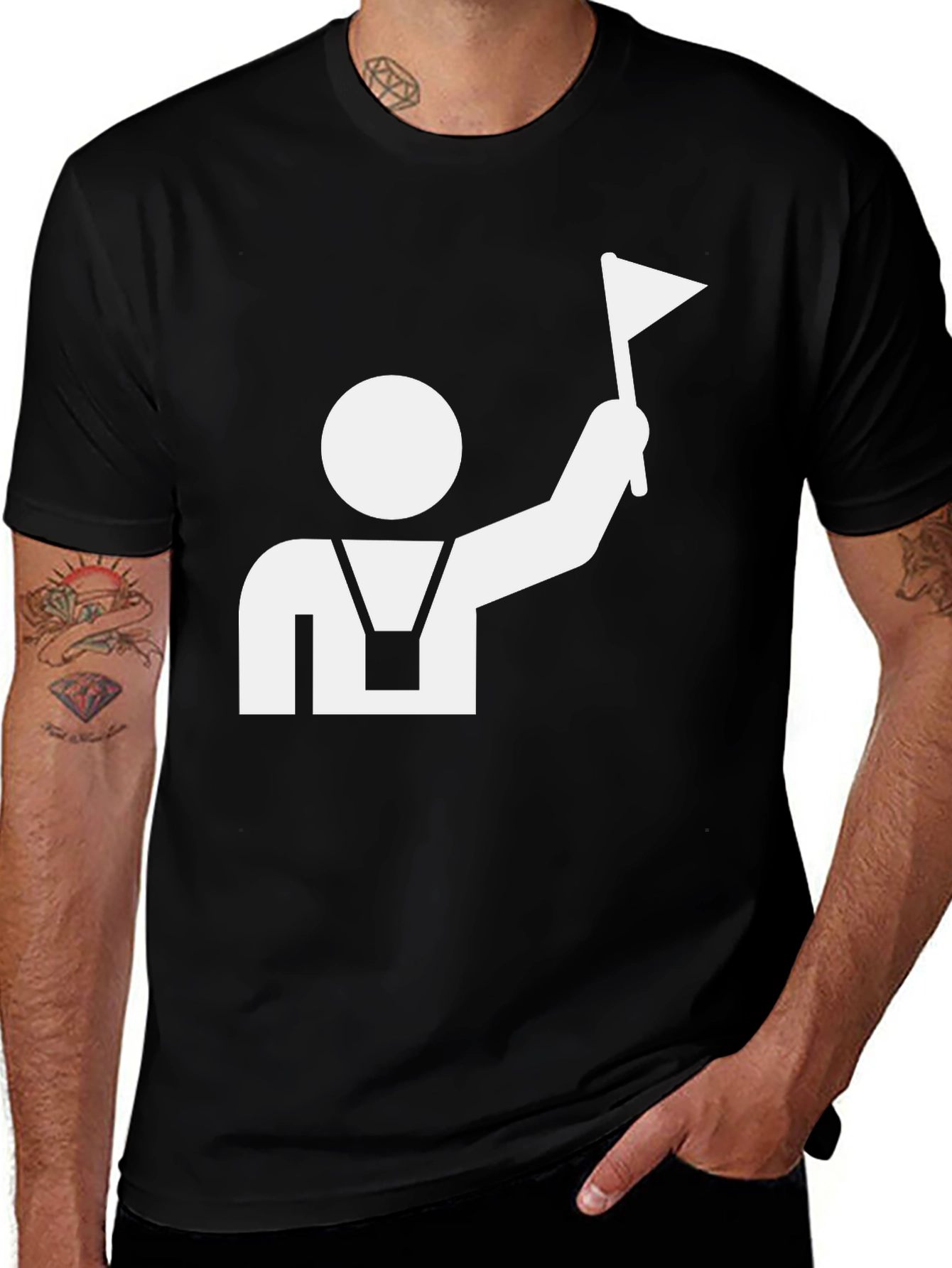 Variant 19 of Black T-Shirt with Graphic Print