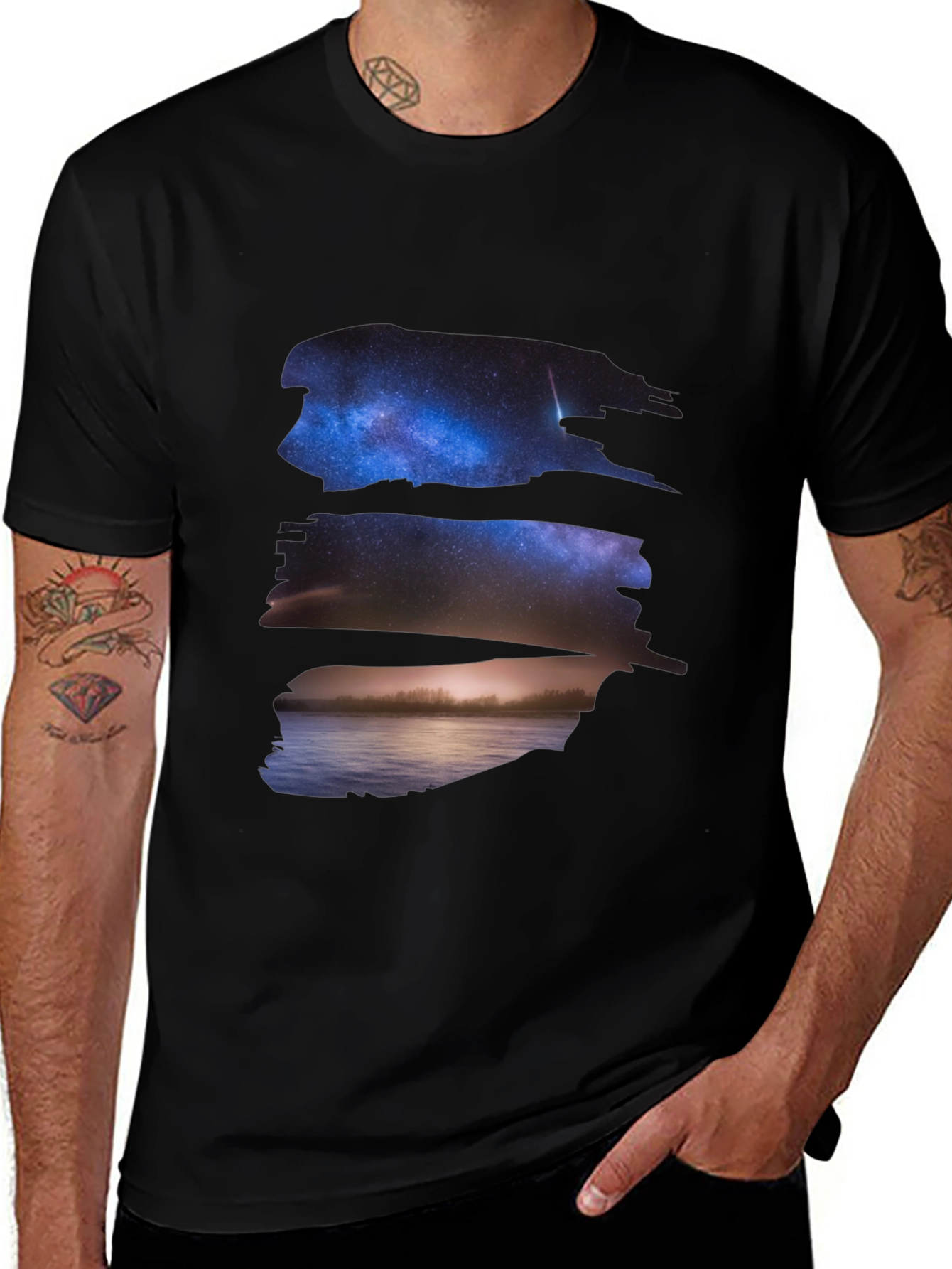 Variant 18 of Galaxy View Black Graphic Tee