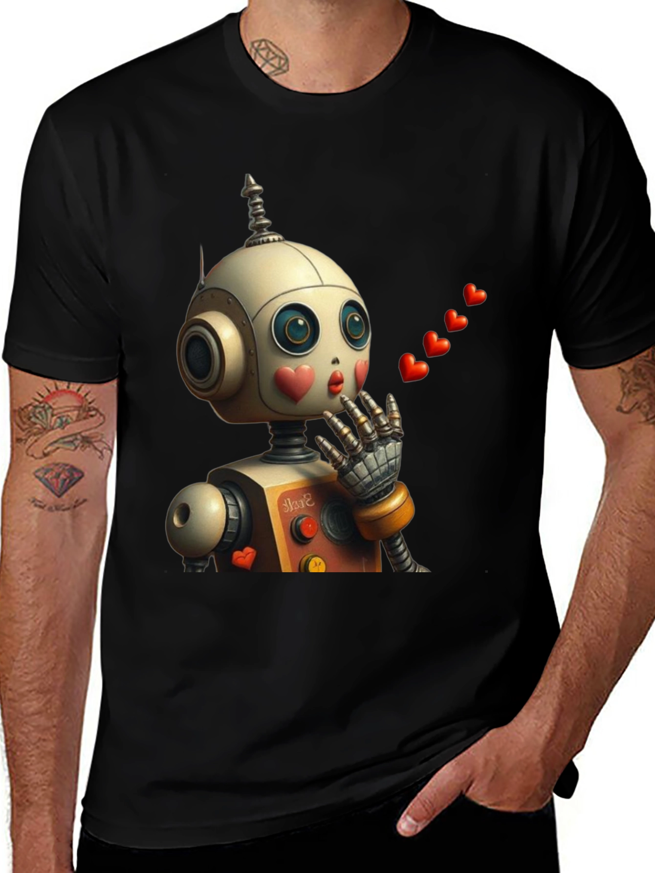 Variant 22 of Robot Love T-Shirt - Unique Graphic Tee