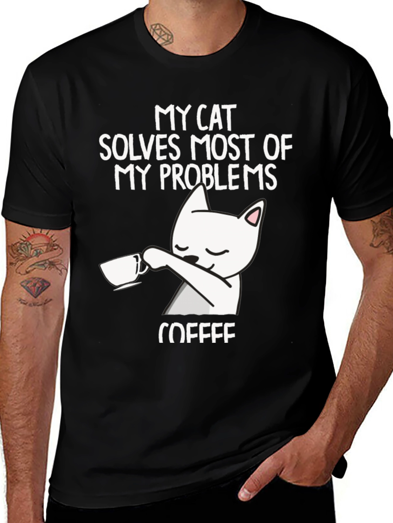 Variant 18 of My Cat Solves Most Problems T-Shirt