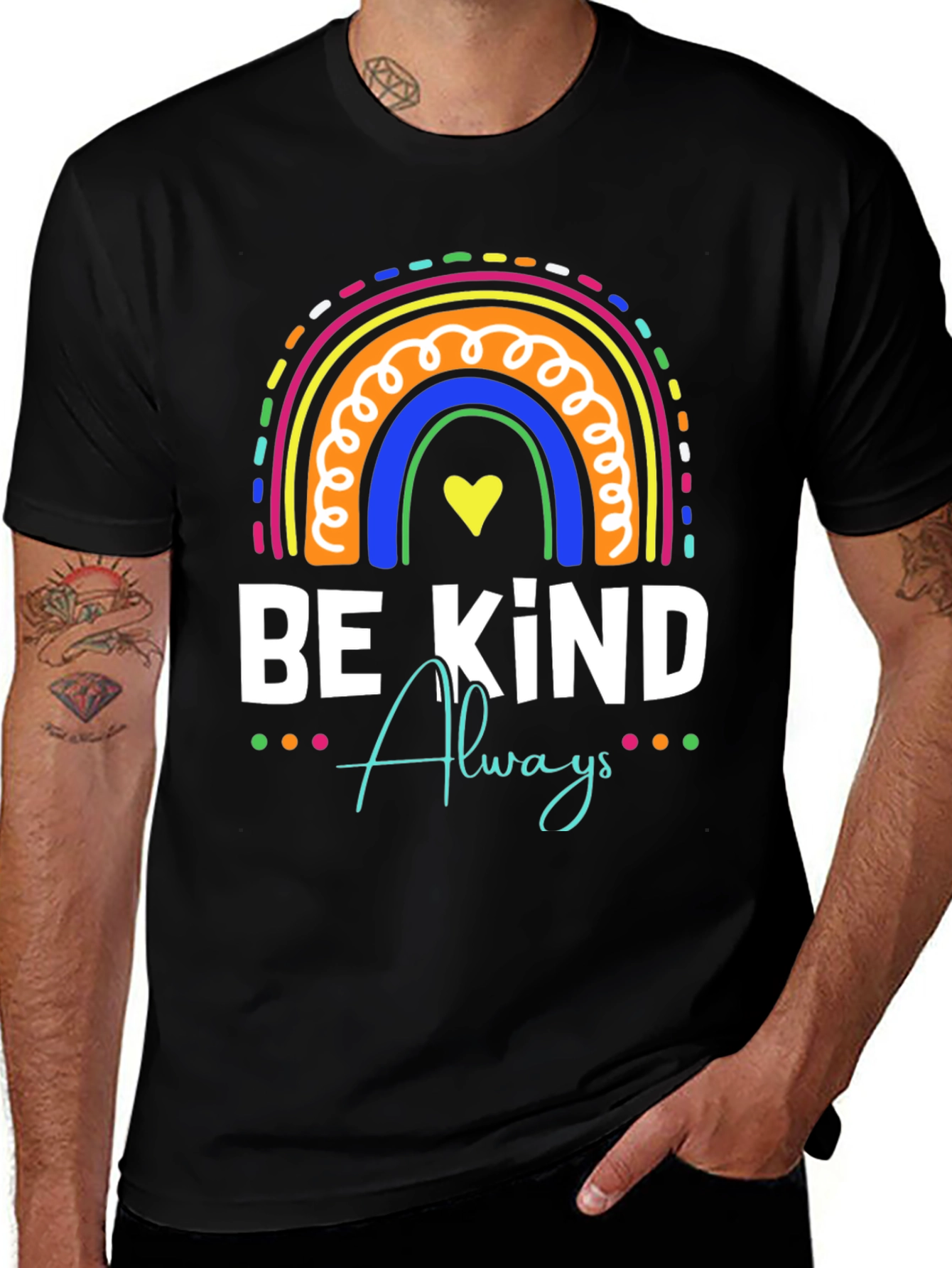 Variant 5 of Be Kind Always Rainbow T-Shirt