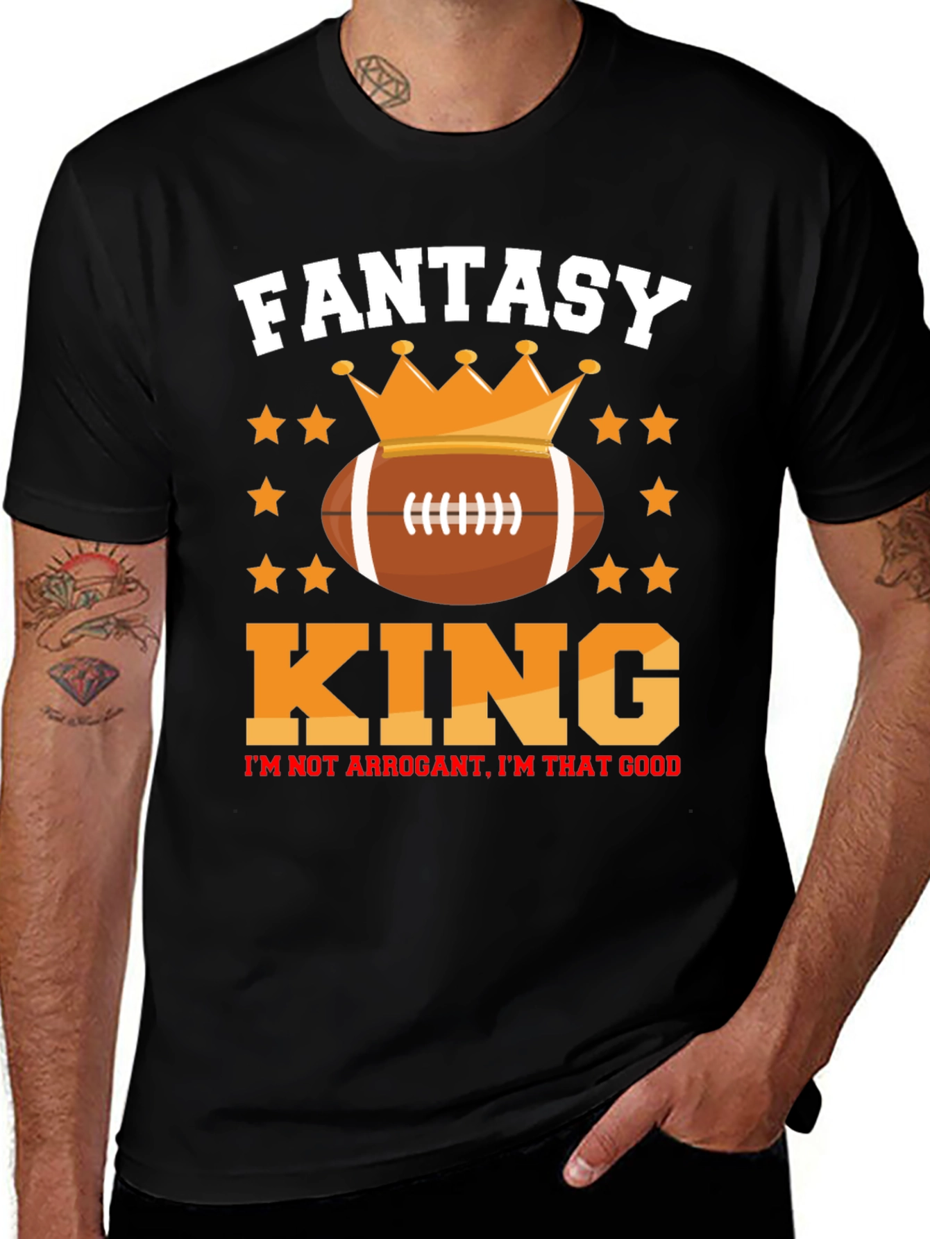 Variant 12 of Fantasy Football King Graphic T-Shirt