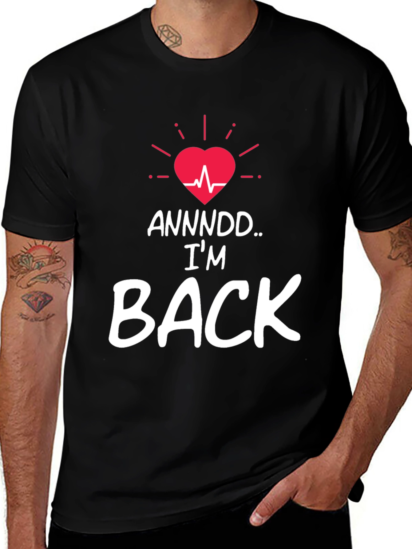 Variant 18 of I'm Back T-Shirt - Heartbeat Revival Graphic Tee