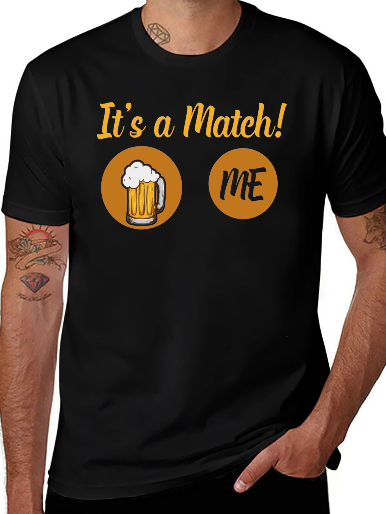 It's a Match! Beer Lover Graphic T-Shirt