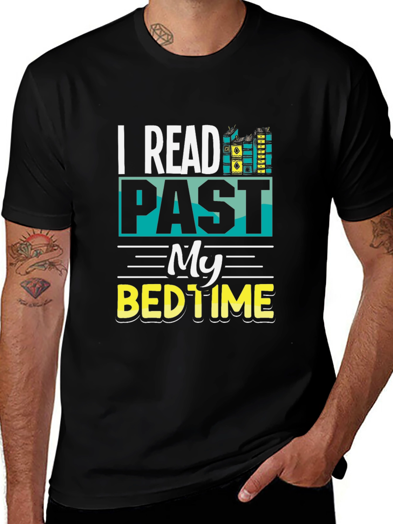 Variant 10 of I Read Past My Bedtime Graphic Tee