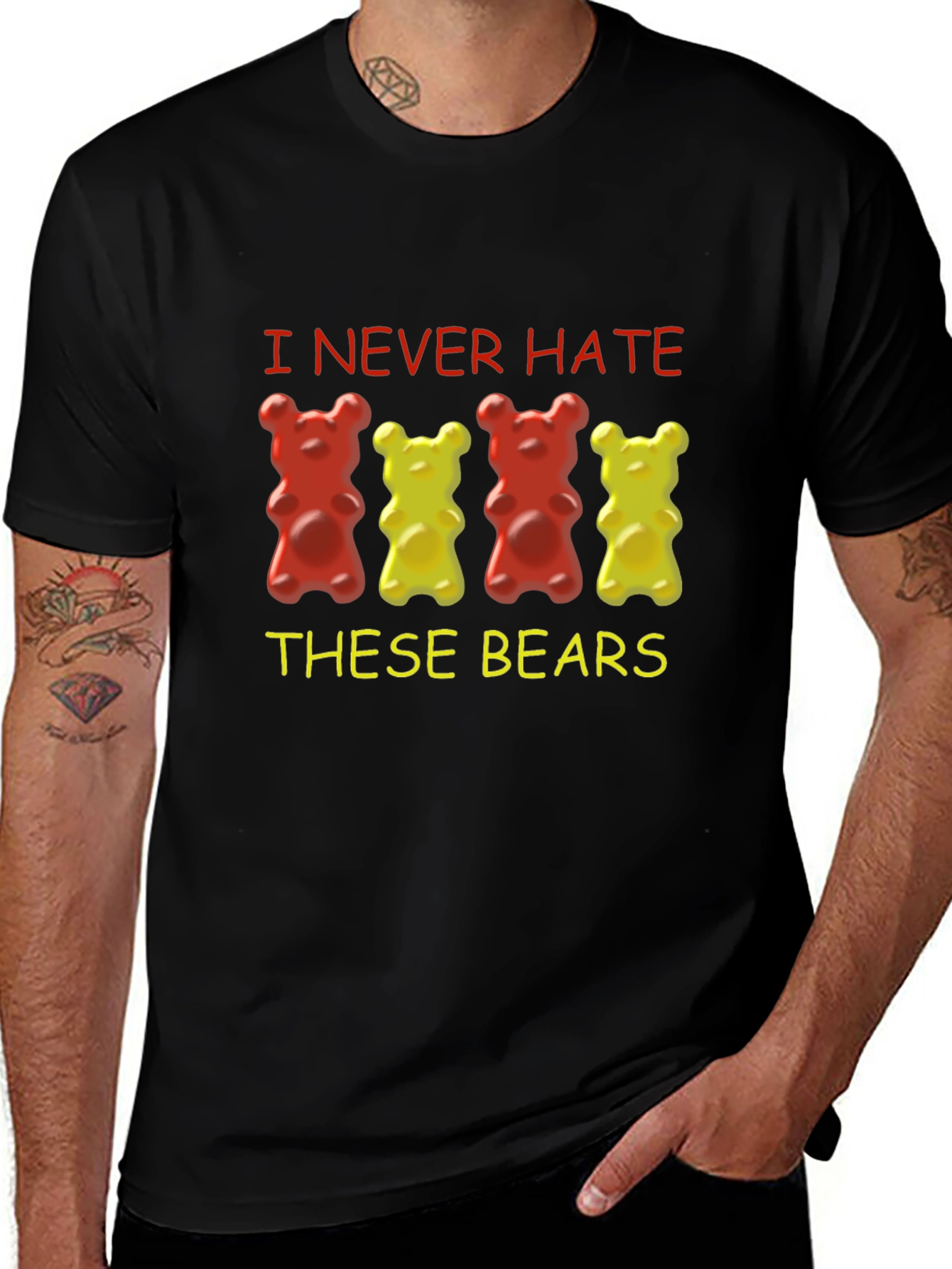 Variant 17 of I Never Hate These Bears T-Shirt Funny Gummy Bear Tee