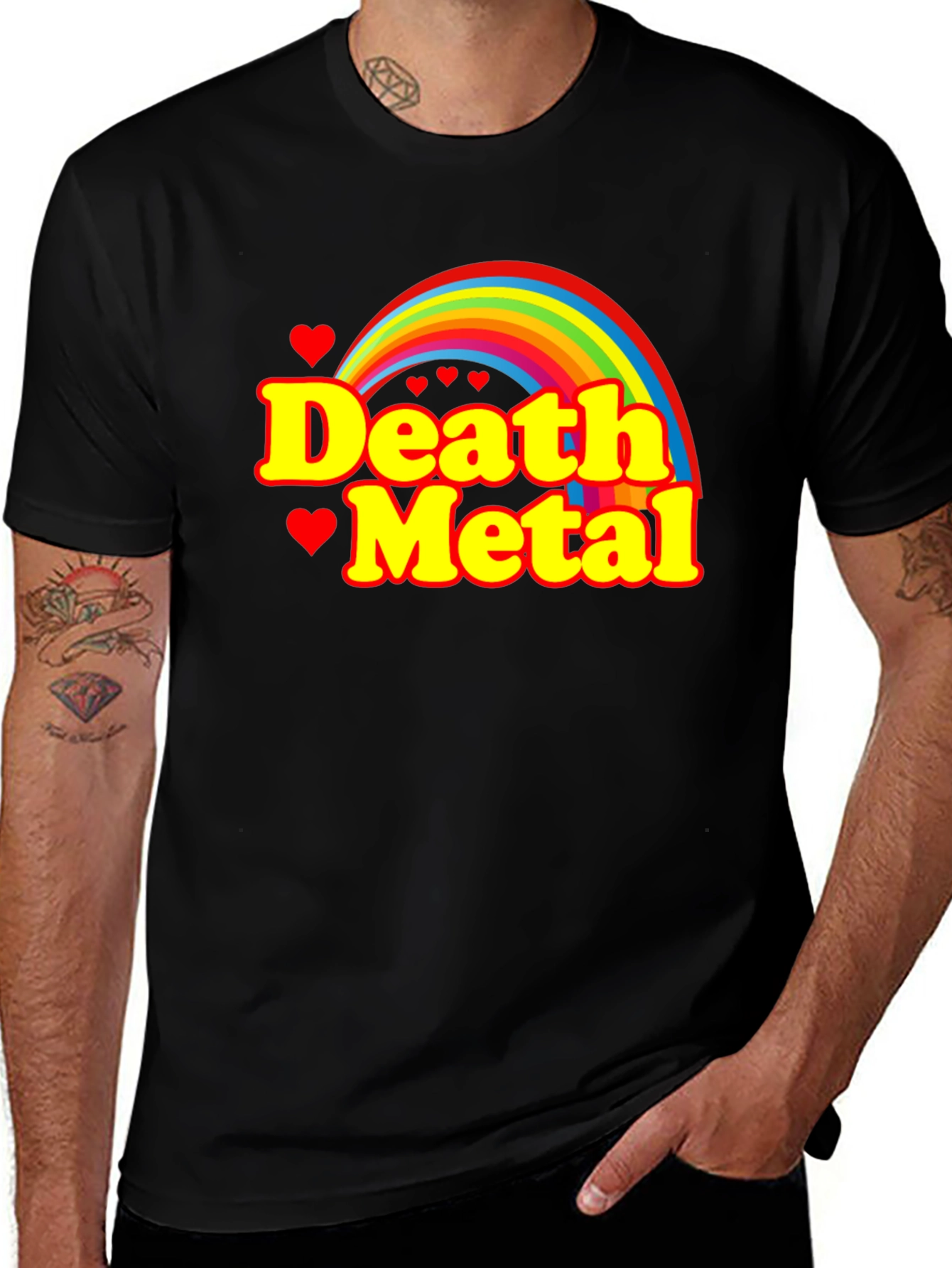 Variant 18 of Death Metal Rainbow T-Shirt - Bold Graphic Tee
