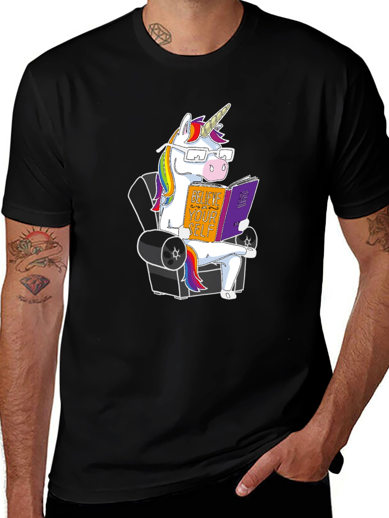 Unicorn Reading Book T-Shirt
