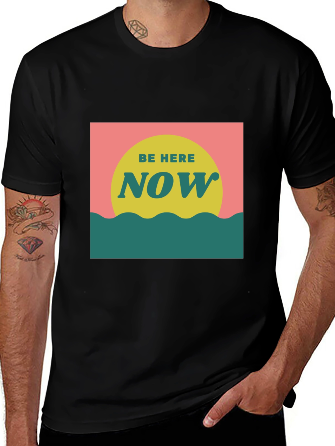 Be Here Now Graphic Tee - Zen Inspired Comfort
