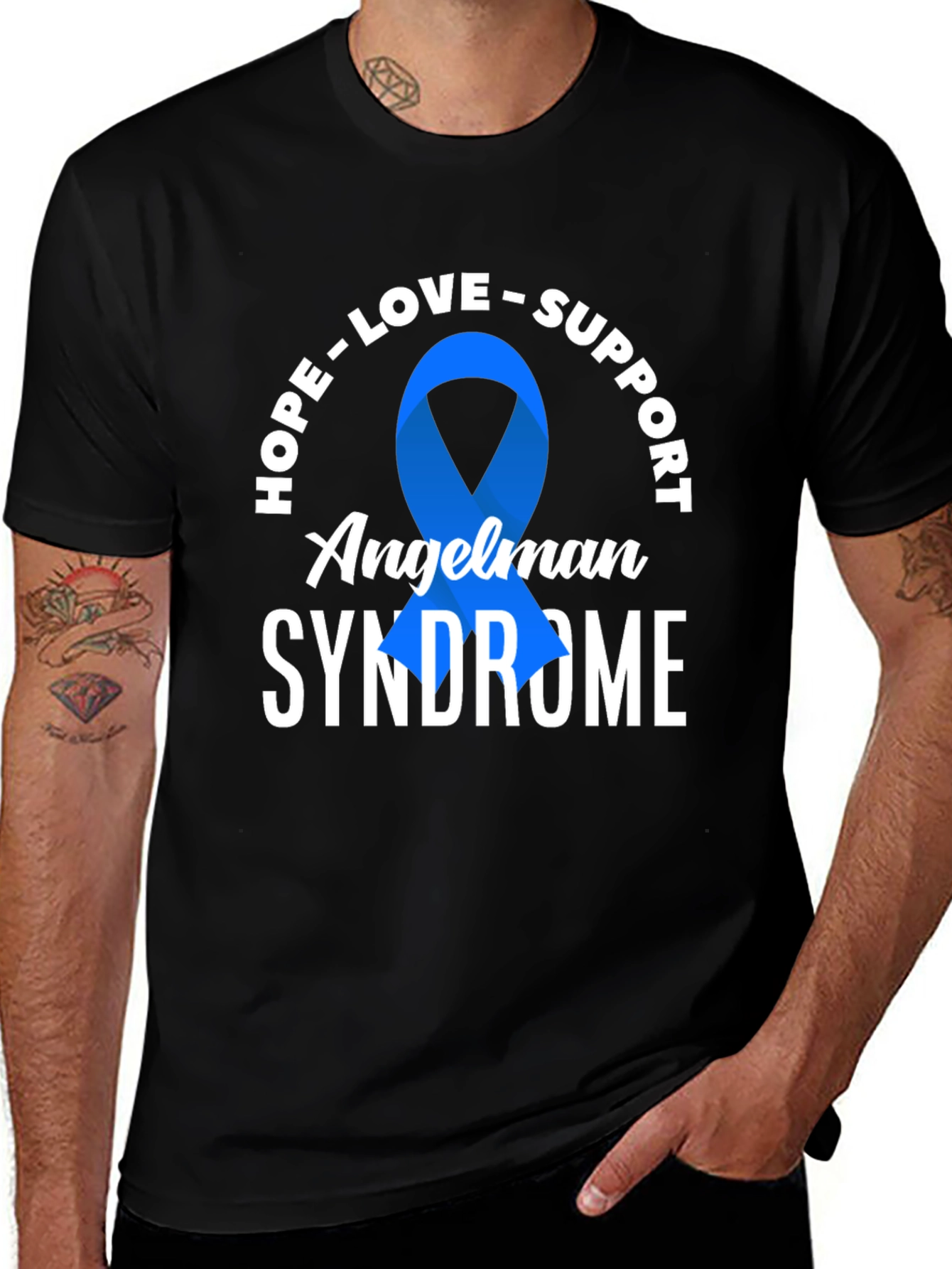 Angelman Syndrome Awareness T-Shirt: Hope, Love, Support