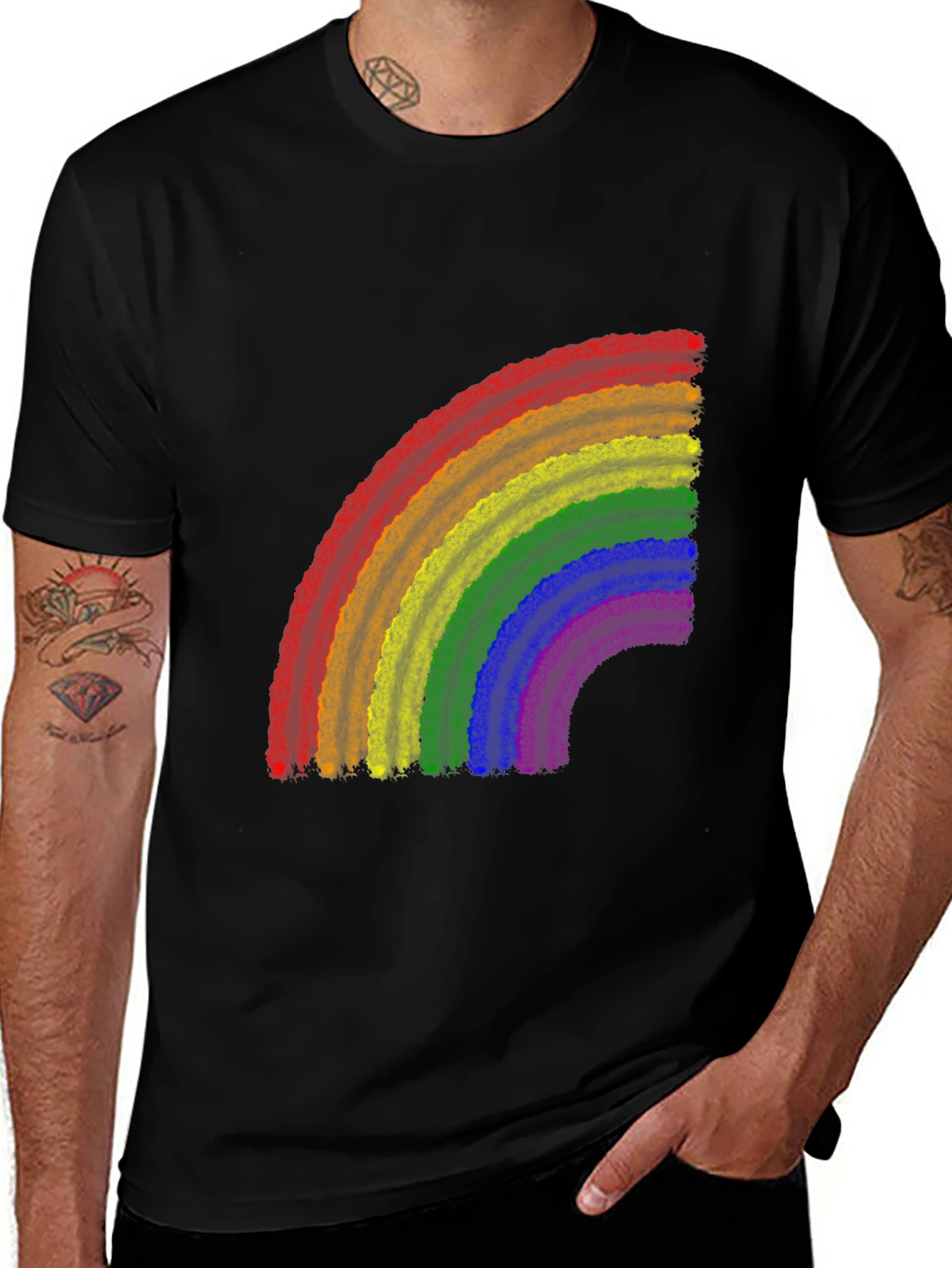 Variant 17 of Rainbow Pride Graphic Tee - Soft Cotton Blend