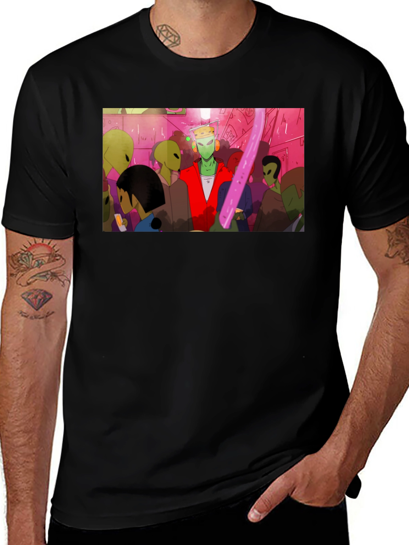 Alien Rave Graphic T-Shirt