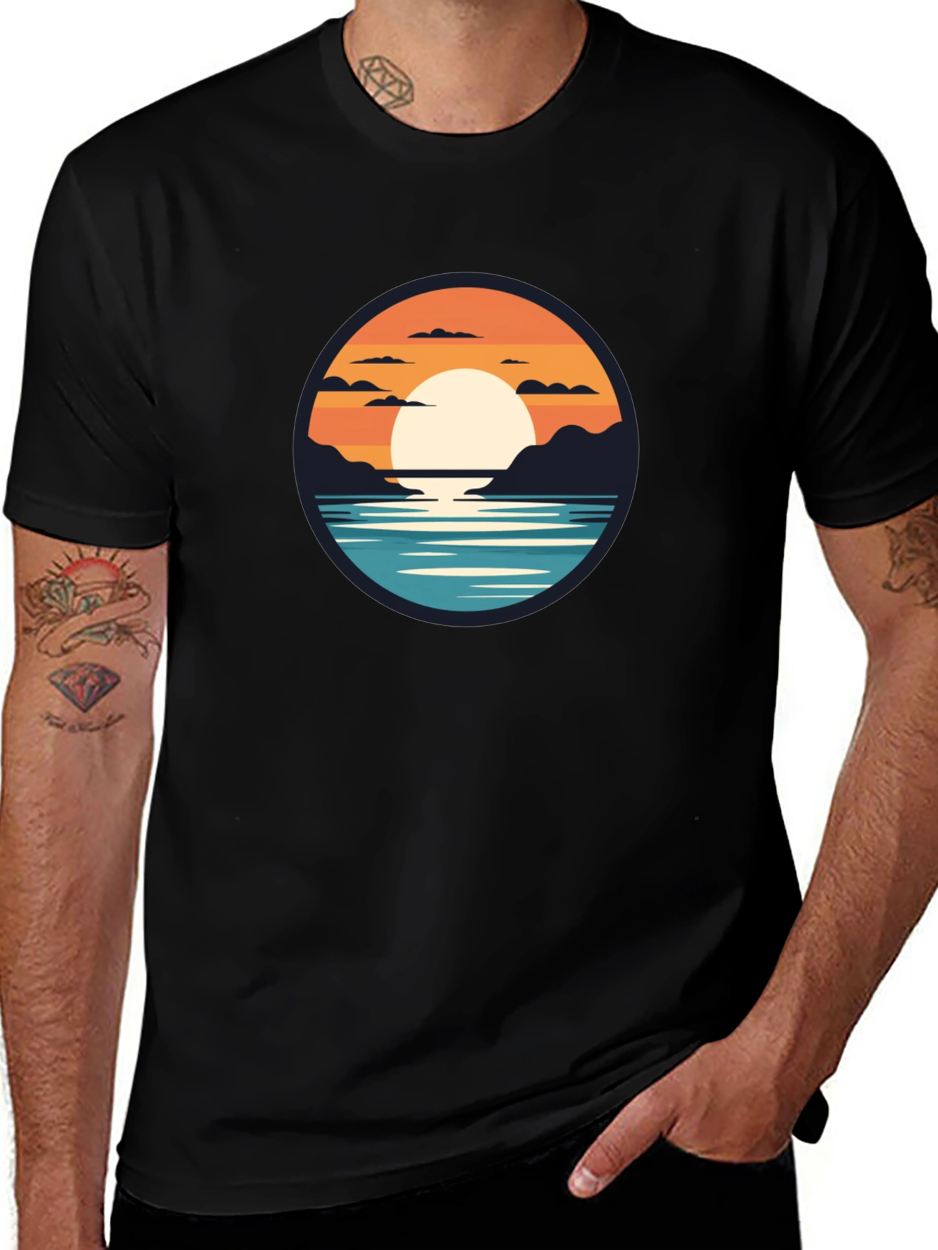 Variant 25 of Sunset Graphic T-Shirt - Relaxed Fit