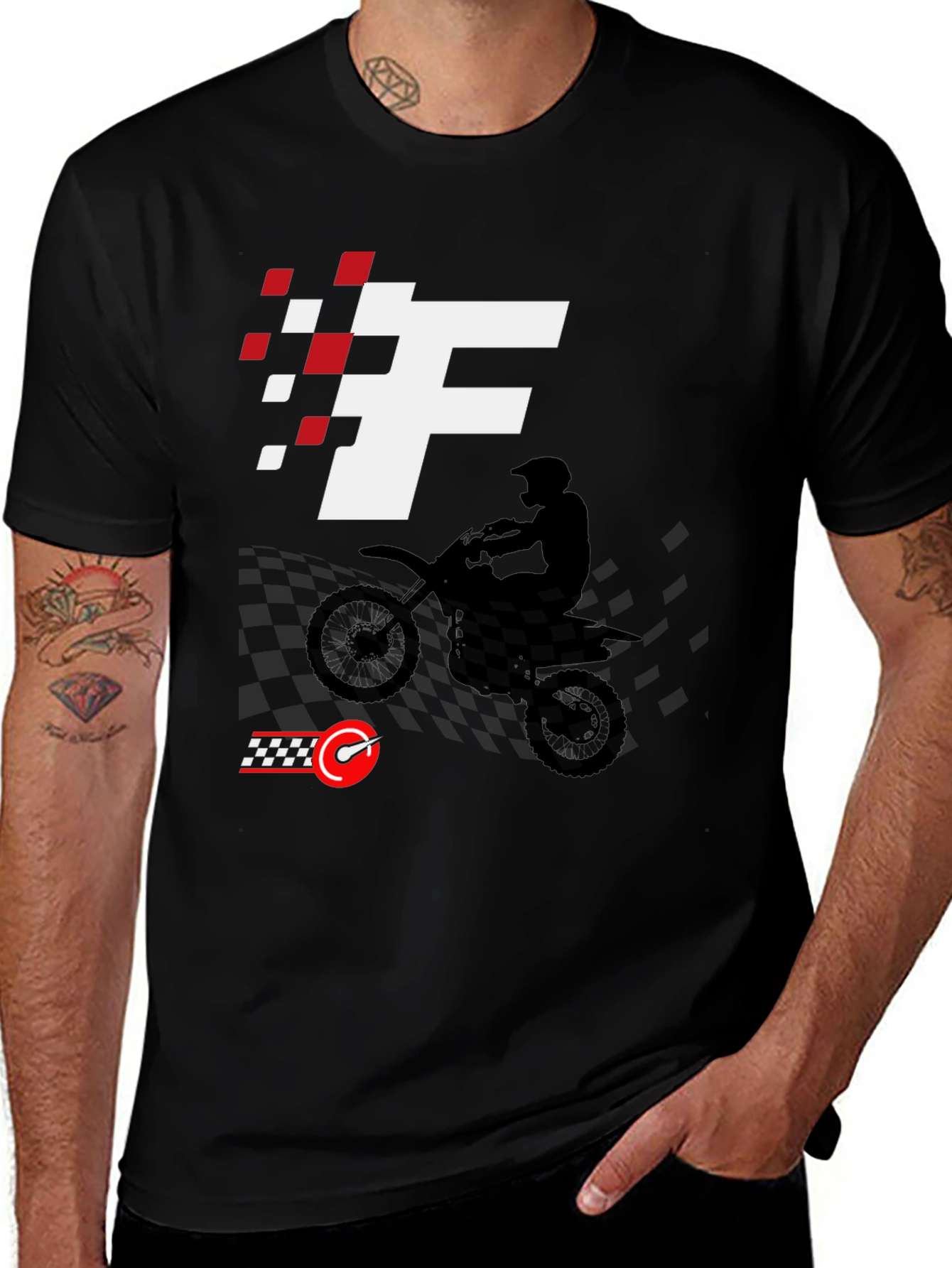 Variant 10 of Motocross Rider Graphic Tee - Race Ready Style