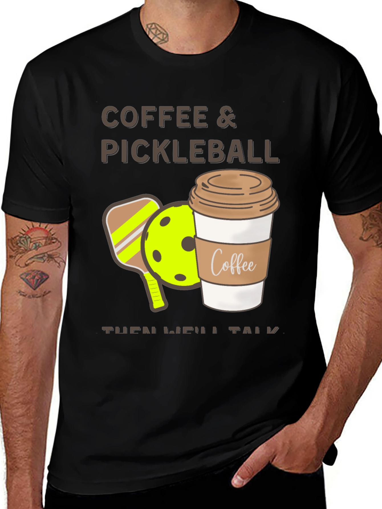 Variant 19 of Coffee & Pickleball Graphic Tee