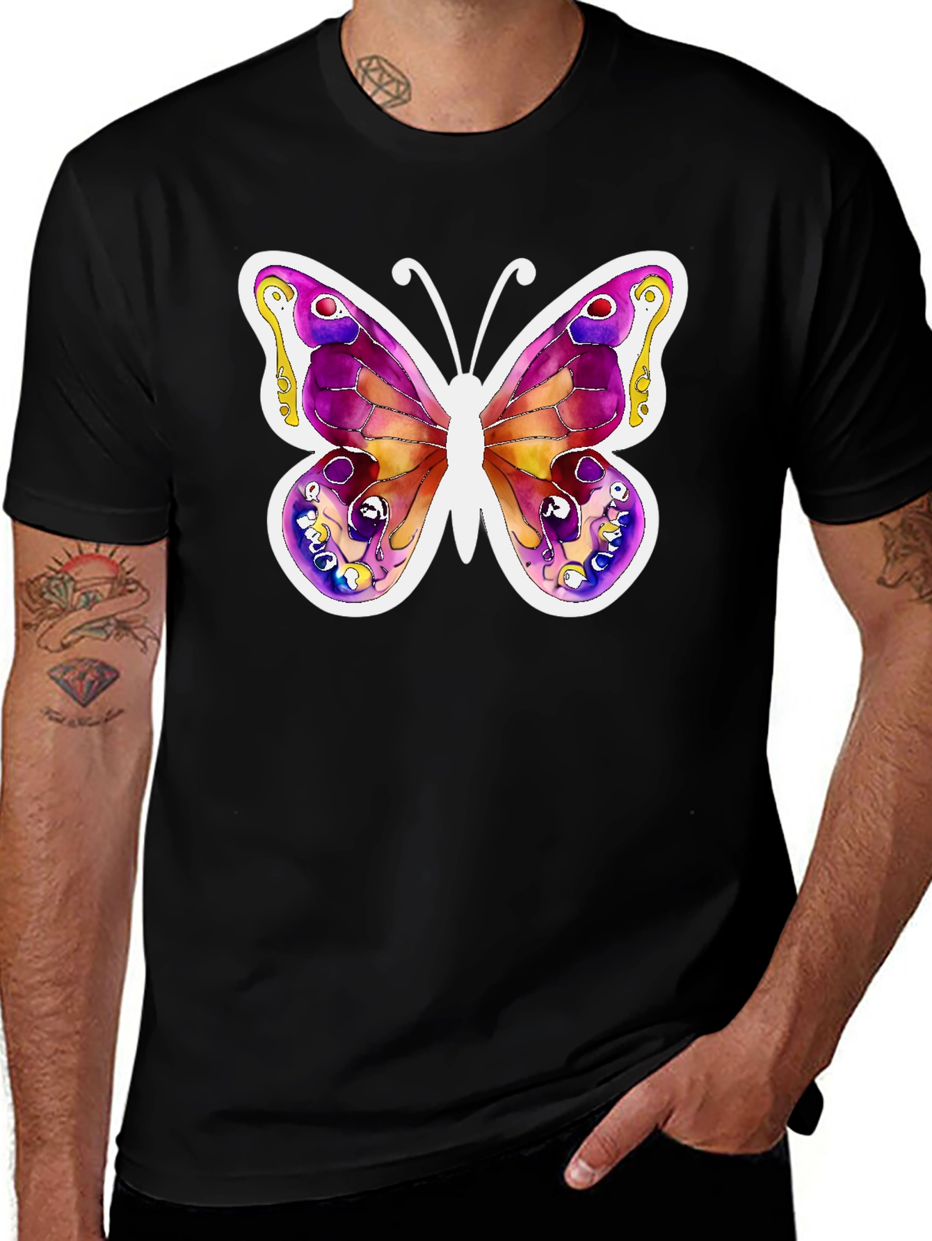 Variant 30 of Butterfly Watercolor Art T-Shirt