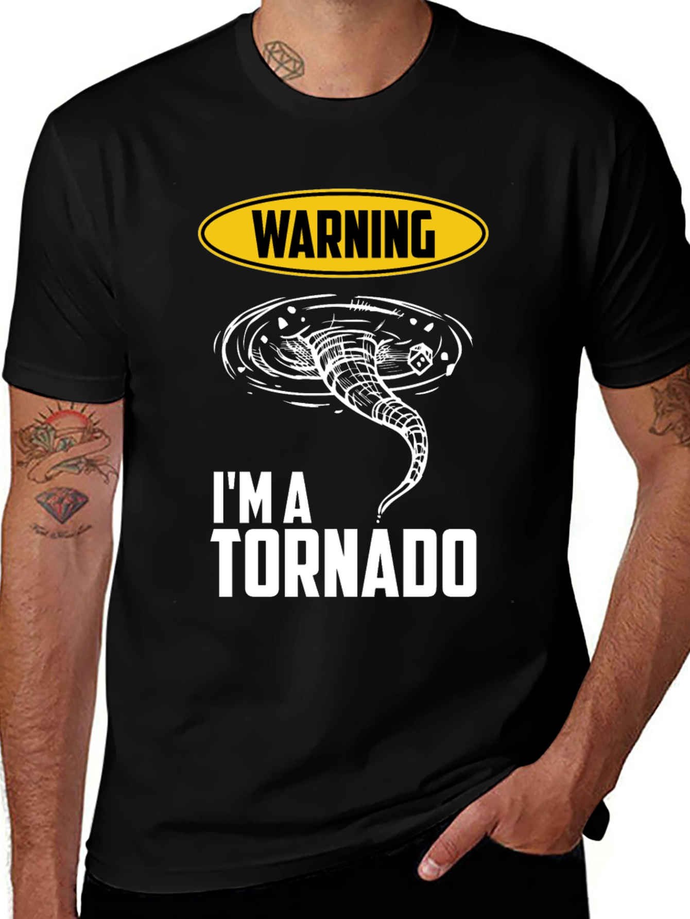 Variant 26 of Warning I'm A Tornado Graphic T-Shirt