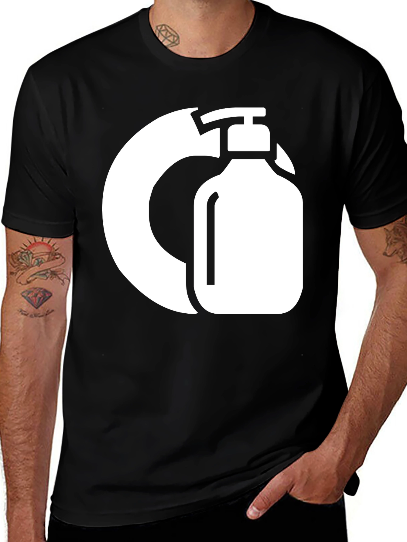 Variant 30 of Sanitizer T-Shirt - Clean Hands Graphic Tee