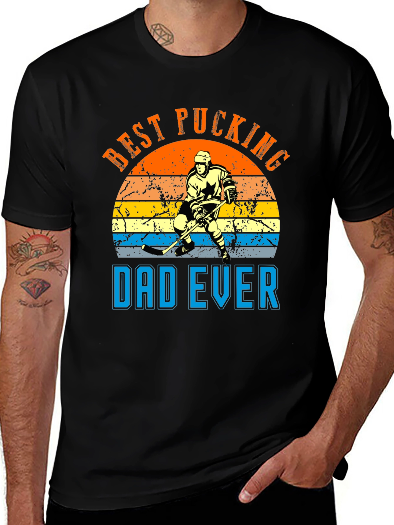 Variant 15 of Best Pucking Dad Ever Hockey T-Shirt