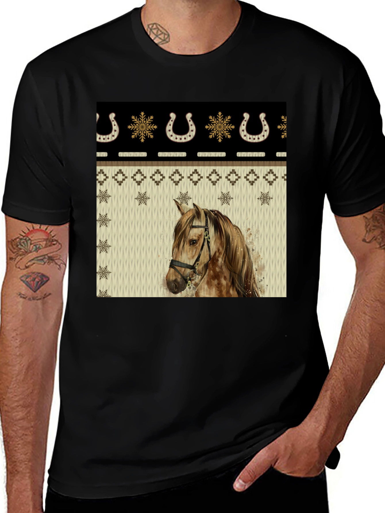 Variant 26 of Horse & Horseshoe Holiday T-Shirt