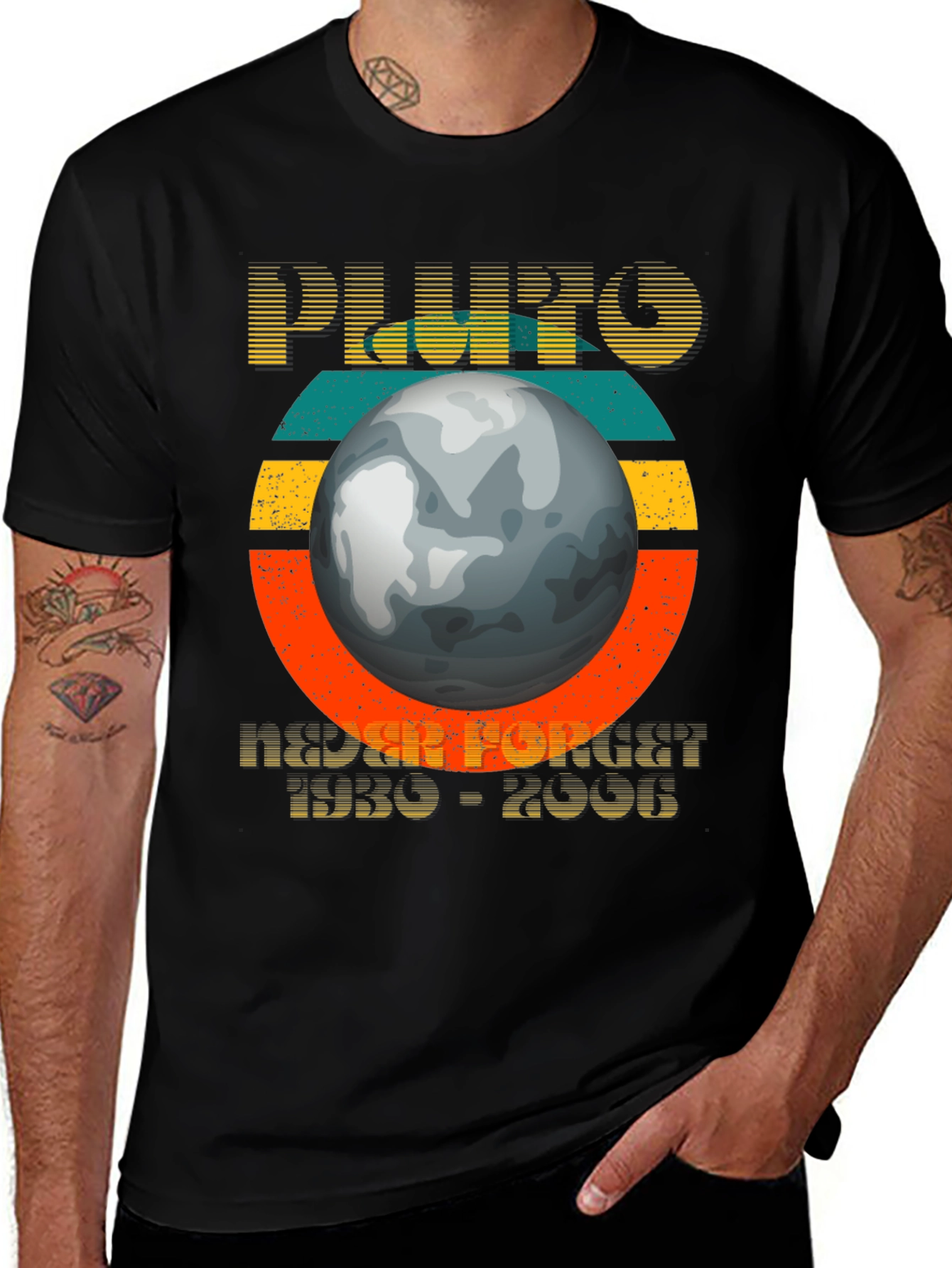 Pluto Never Forget 1930-2006 Graphic T-Shirt