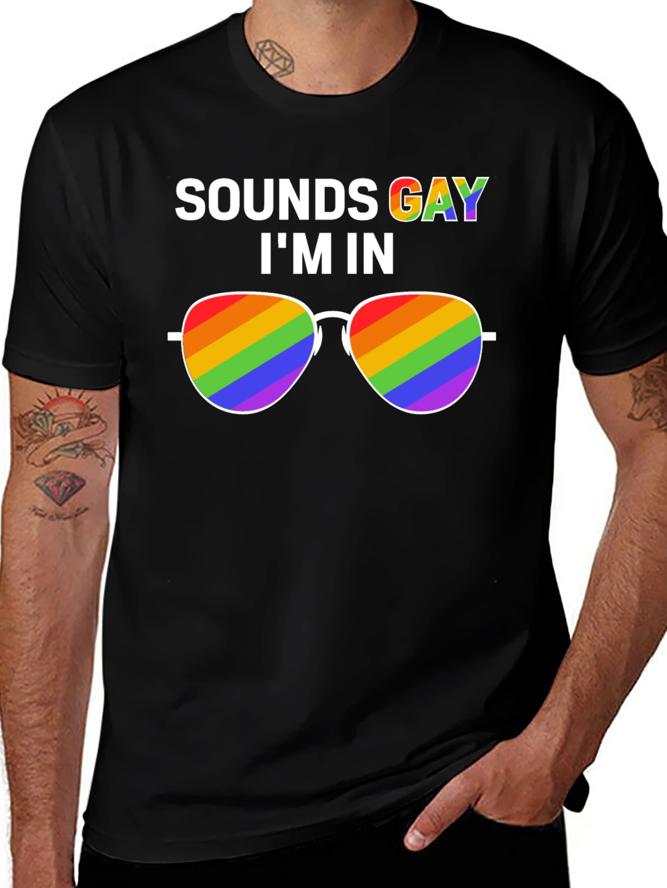 Variant 20 of Sounds Gay I'm In T-Shirt