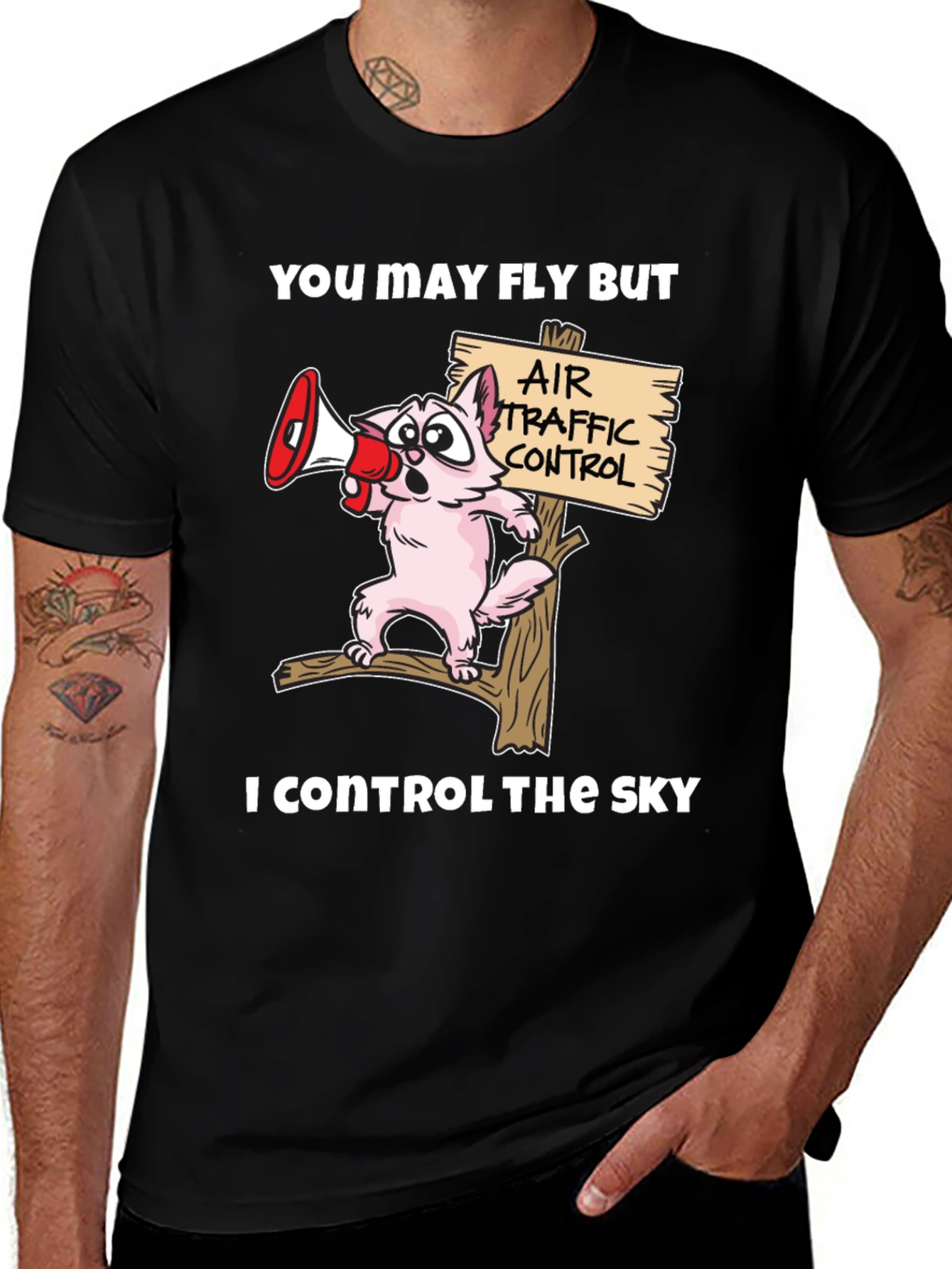 Variant 17 of Air Traffic Controller Cat T-Shirt