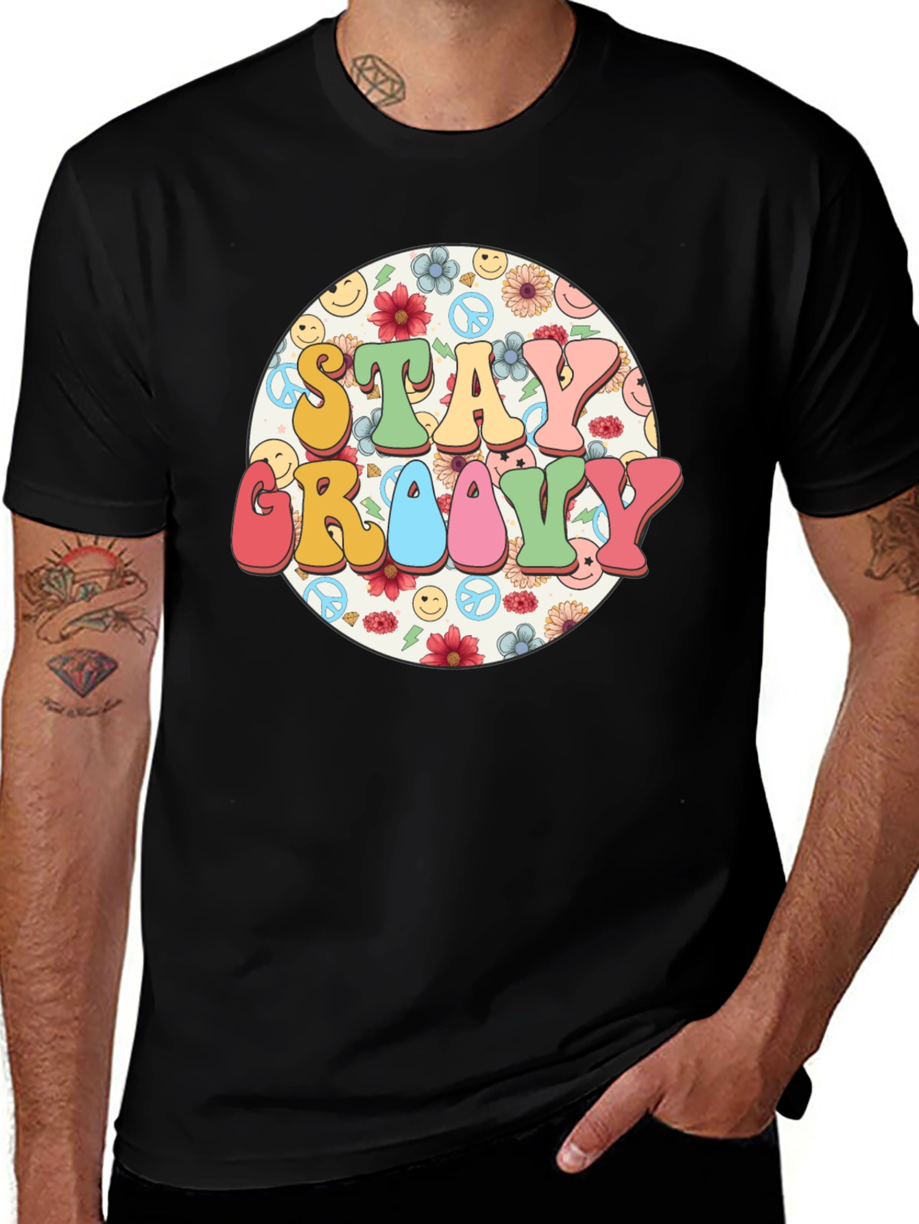 Stay Groovy Retro Graphic Tee