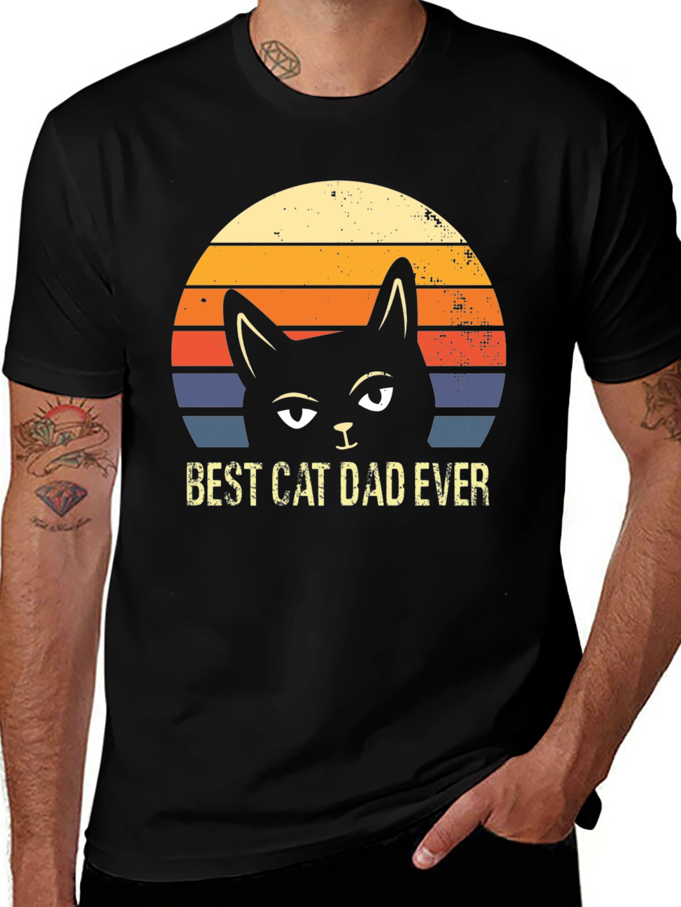 Variant 6 of Best Cat Dad Ever T-Shirt
