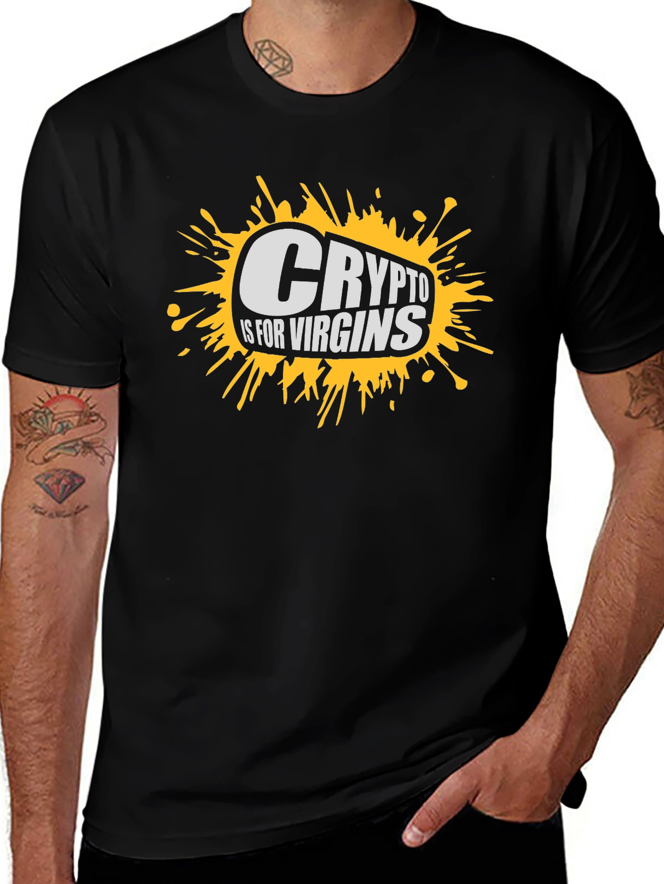 Variant 15 of Crypto Is For Virgins Graphic Tee - Bold Statement Shirt