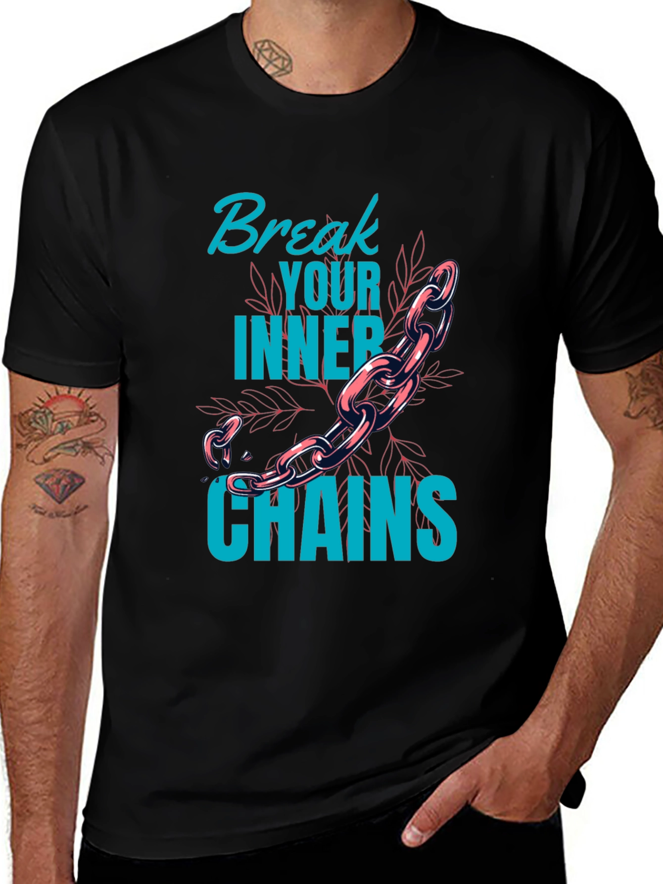 Variant 11 of Break Your Inner Chains Graphic Tee - Motivational T-Shirt