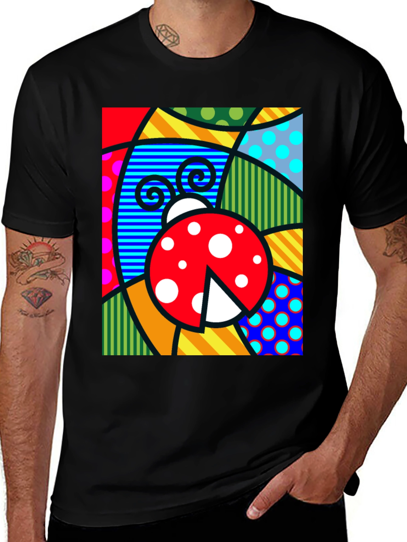 Variant 23 of Ladybug Art Print Tee - Colorful & Unique Style