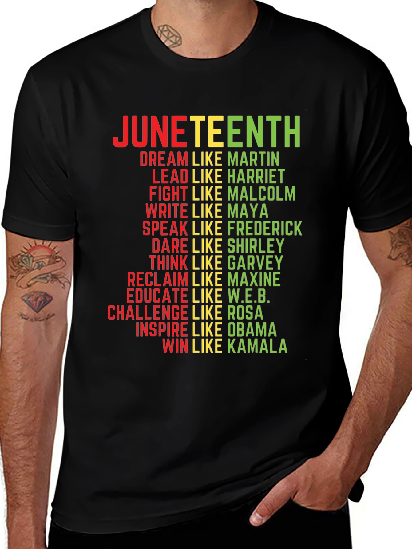 Juneteenth T-Shirt: Dream Like Martin, Lead Like Harriet