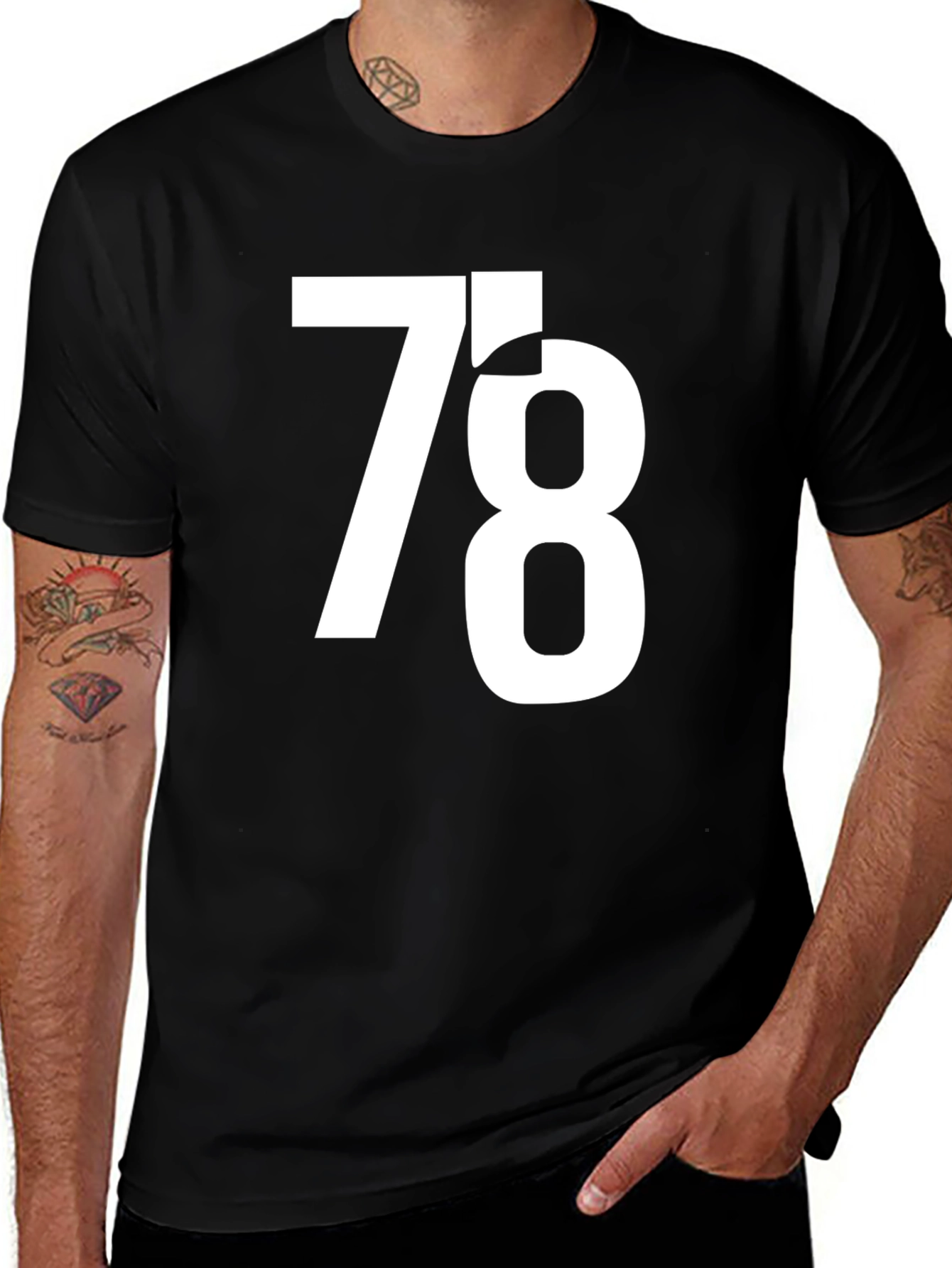 Variant 18 of Bold 78 Graphic Tee - Stylish Black T-Shirt