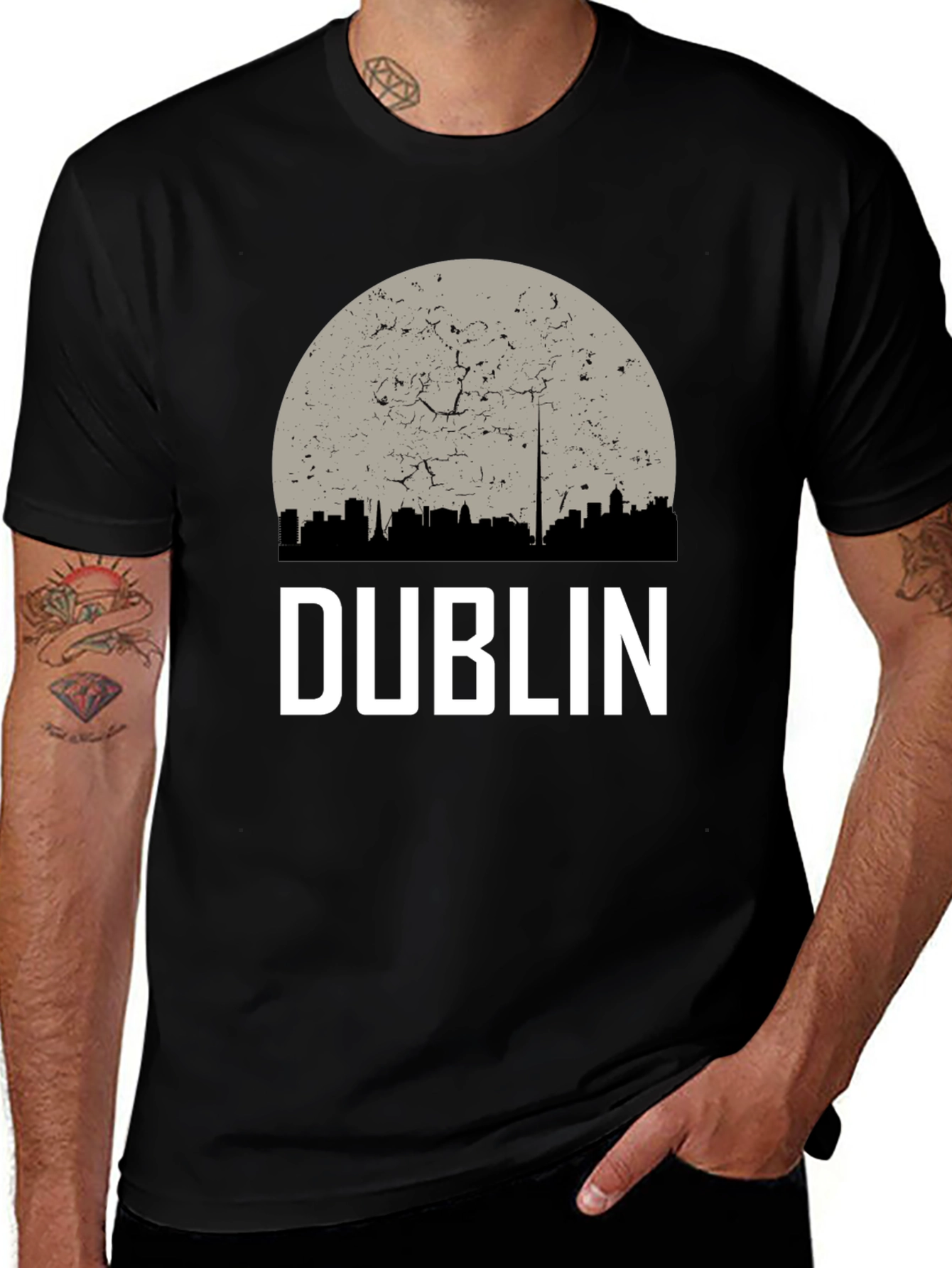 Dublin Ireland Skyline Graphic Tee