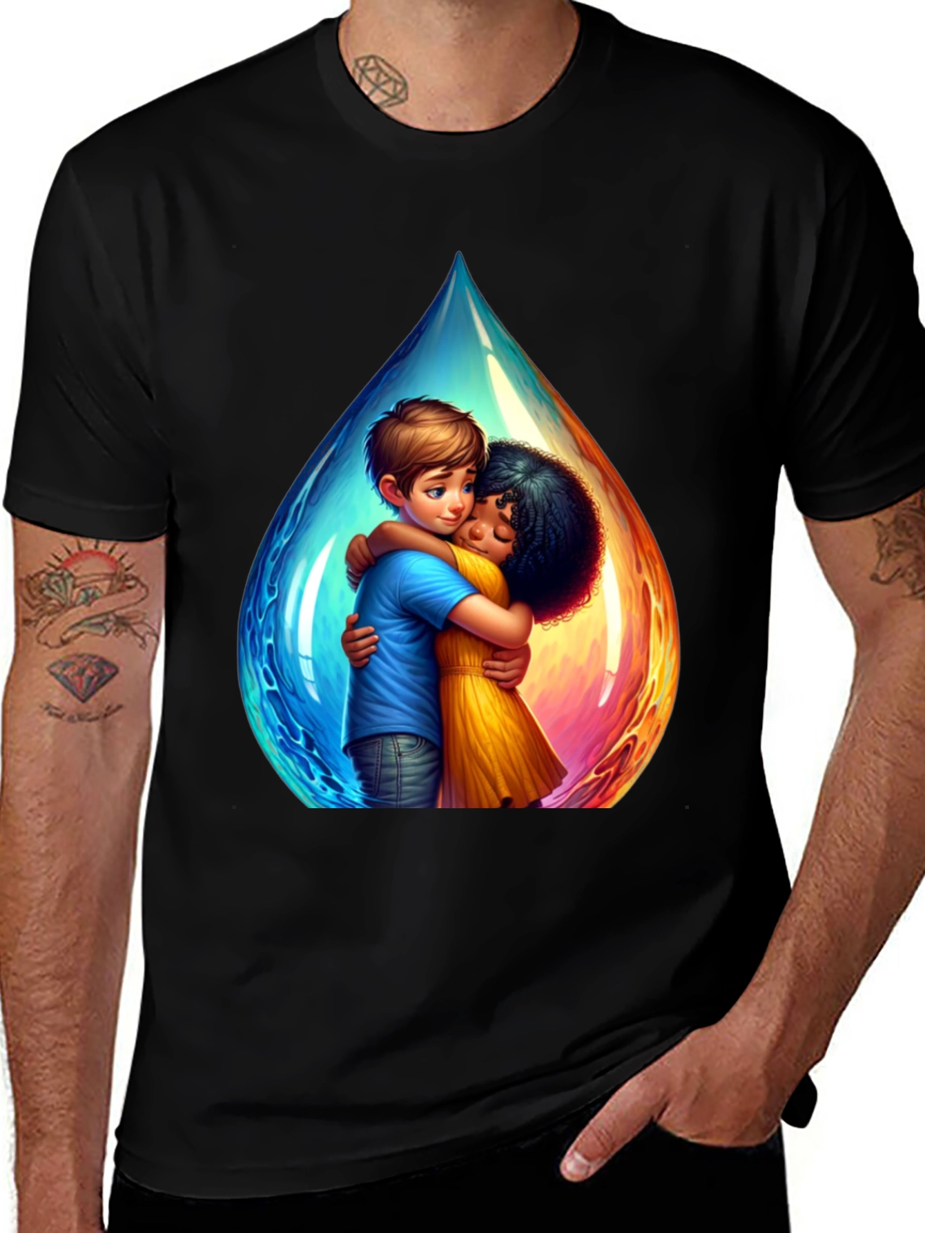 Variant 2 of Unity T-Shirt - Boy and Girl Hug