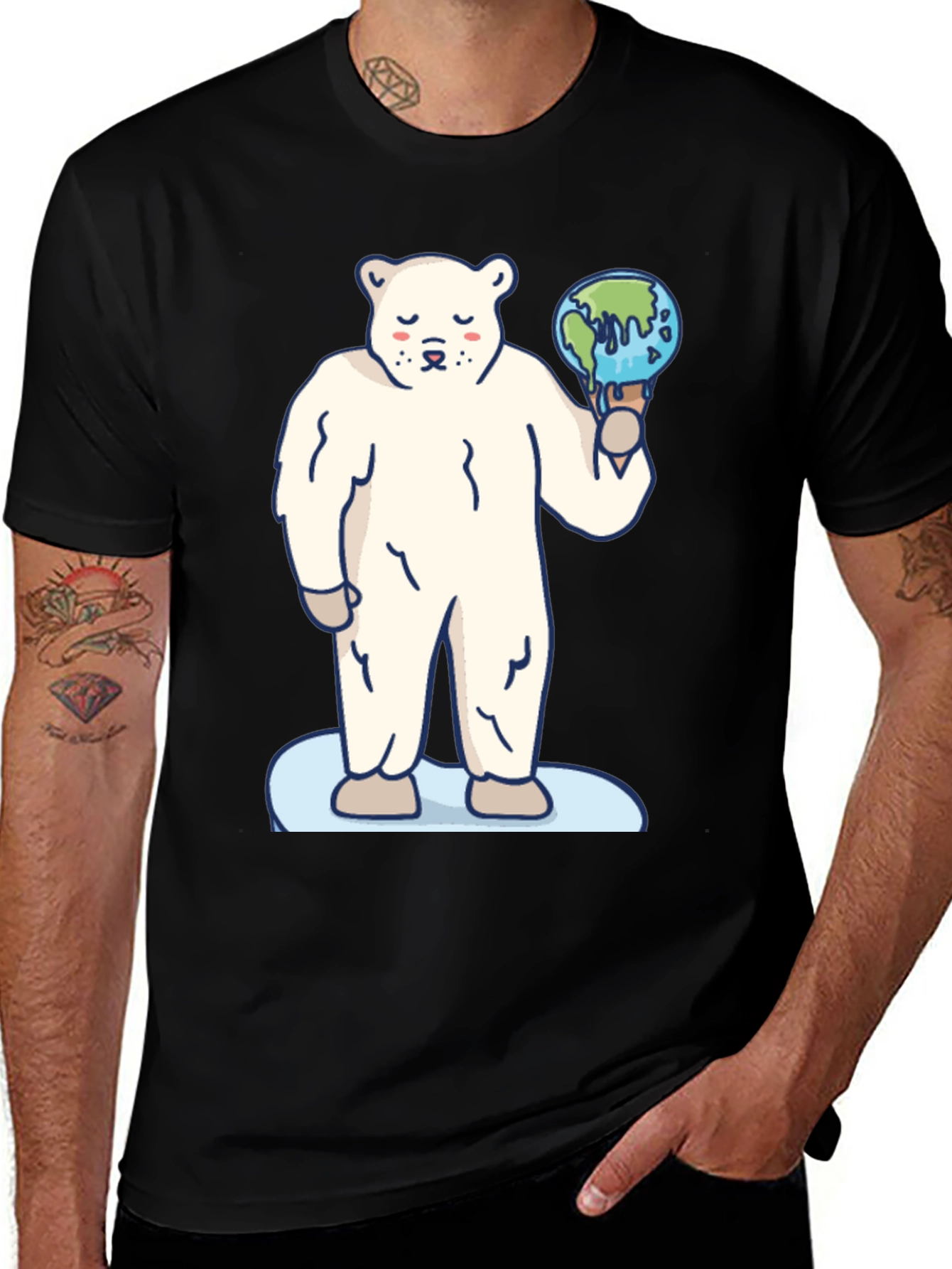 Variant 23 of Climate Change Polar Bear T-Shirt